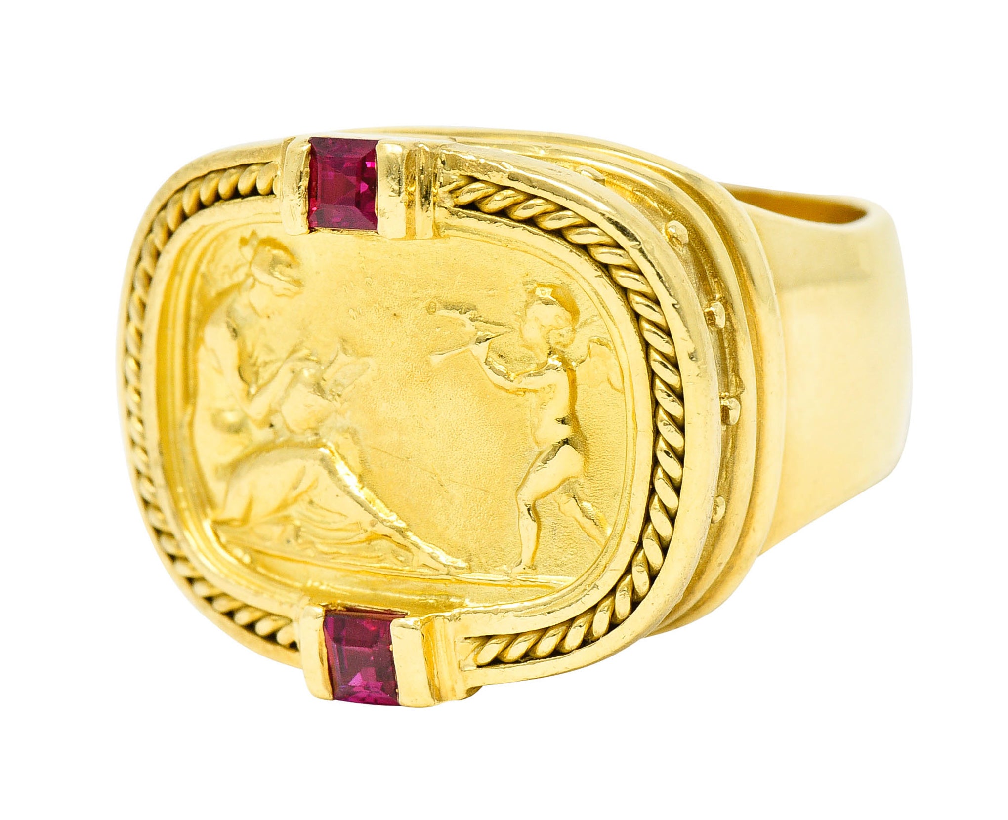 SeidenGang Ruby 18 Karat Yellow Gold Cupid Venus Classic RingRing - Wilson's Estate Jewelry
