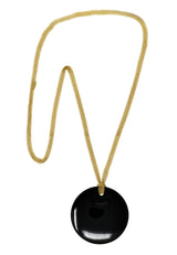 Elsa Peretti Tiffany & Co. Black Nephrite Jade 18 Karat Gold Touchstone Pendant NecklaceNecklace - Wilson's Estate Jewelry