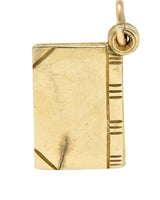 1940's Retro 10 Karat Gold I Love You Book Charmcharm - Wilson's Estate Jewelry
