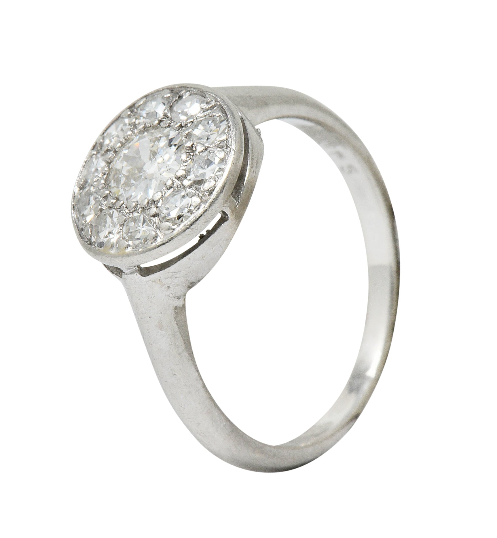 Art Deco Diamond Platinum Cluster Ring Circa 1930Ring - Wilson's Estate Jewelry