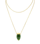 Elsa Peretti Tiffany & Co. Nephrite Jade 18 Karat Gold Perfume Bottle NecklaceNecklace - Wilson's Estate Jewelry