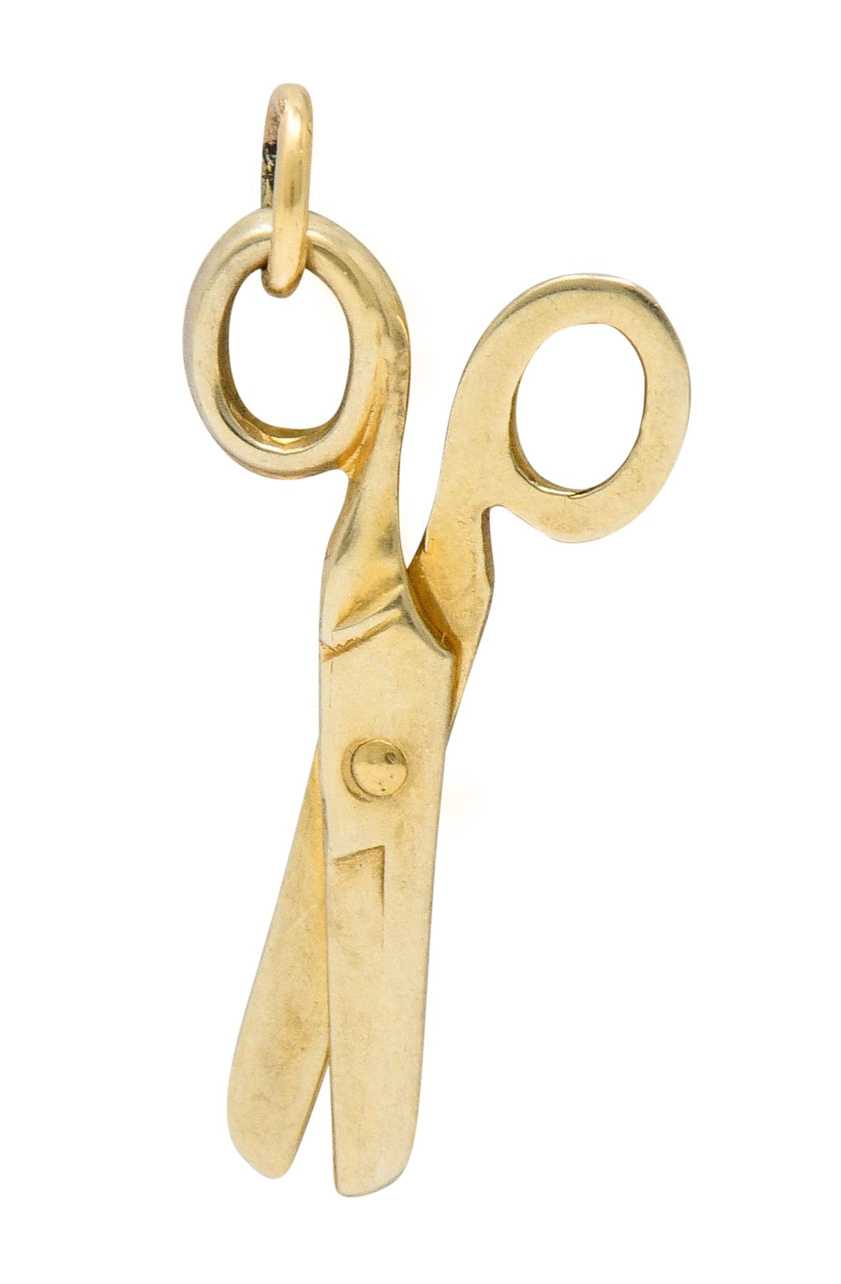 1940's Retro 10 Karat Gold Scissor Charmcharm - Wilson's Estate Jewelry