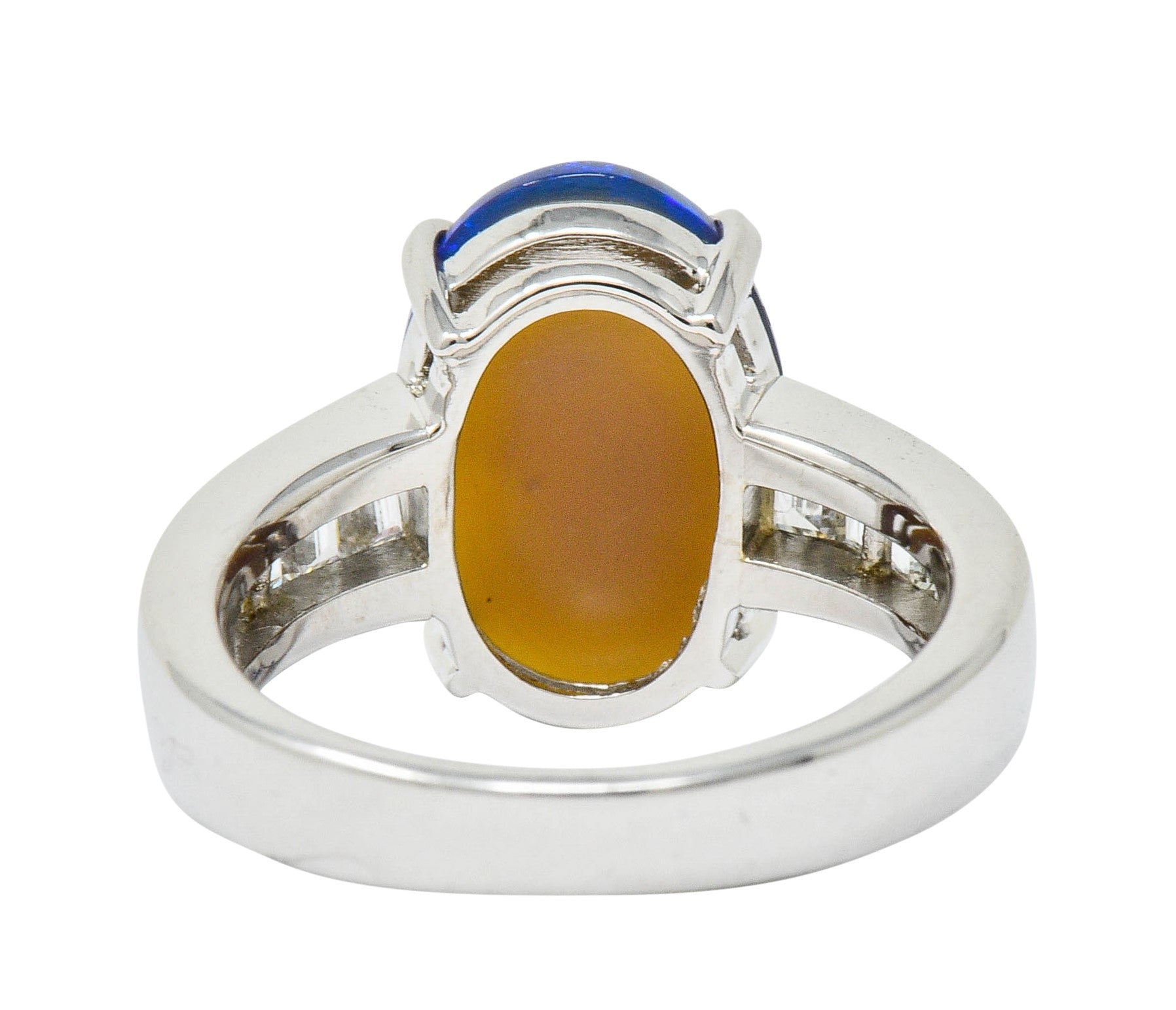 Contemporary Opal 1.27 CTW Diamond Platinum Gemstone RingRing - Wilson's Estate Jewelry