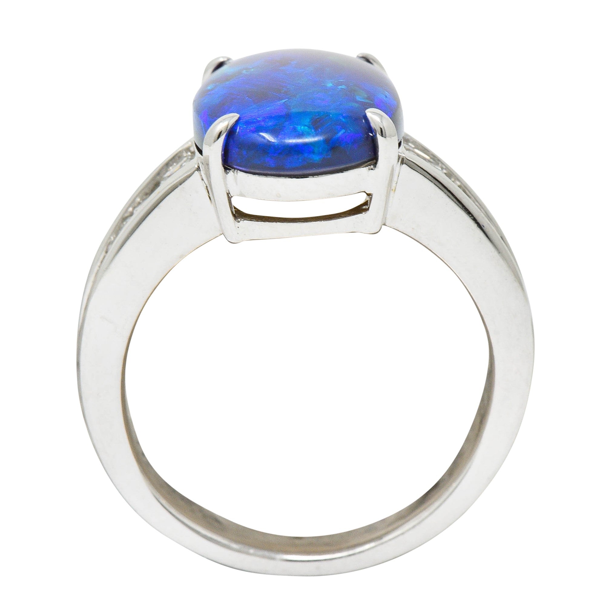 Contemporary Opal 1.27 CTW Diamond Platinum Gemstone RingRing - Wilson's Estate Jewelry