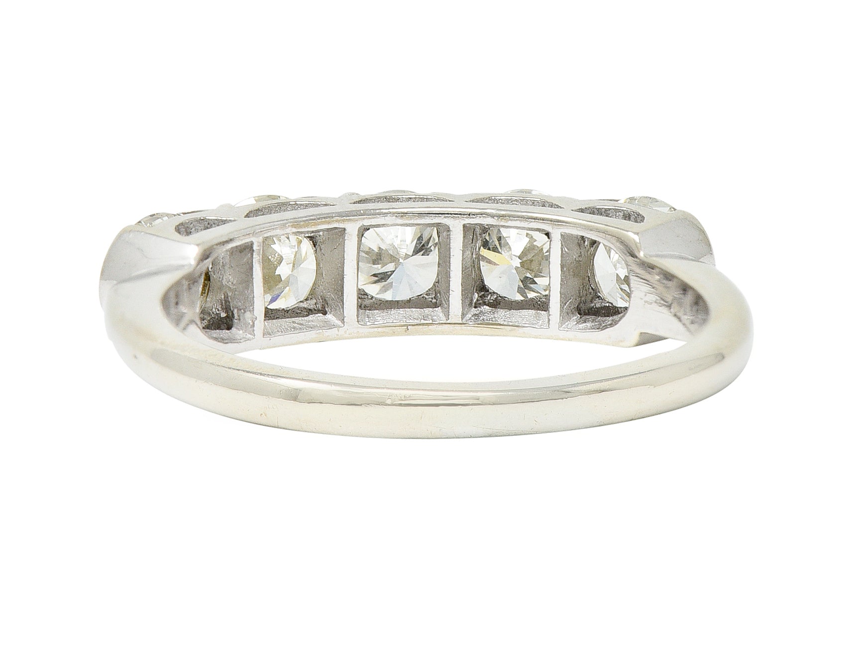 Contemporary 1.49 CTW Diamond 18 Karat White Gold Band RingRing - Wilson's Estate Jewelry