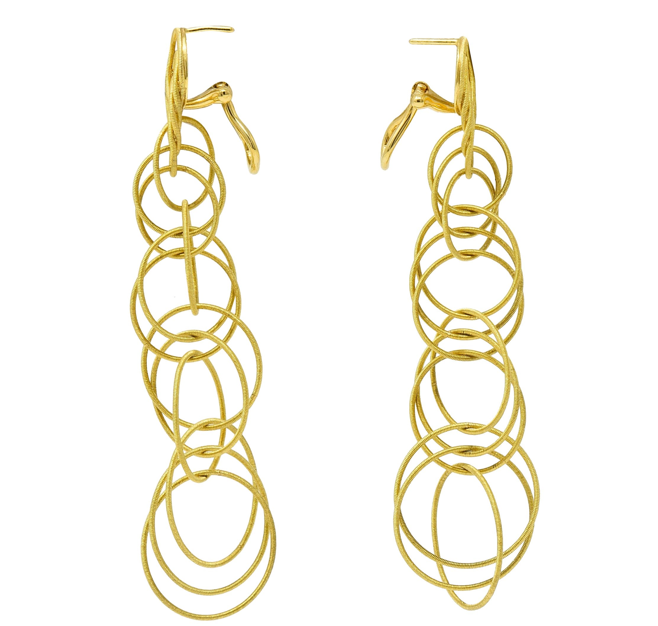 Buccellati 18 Karat Gold Hawaii Waikiki Circle Long Pendant EarringsEarrings - Wilson's Estate Jewelry