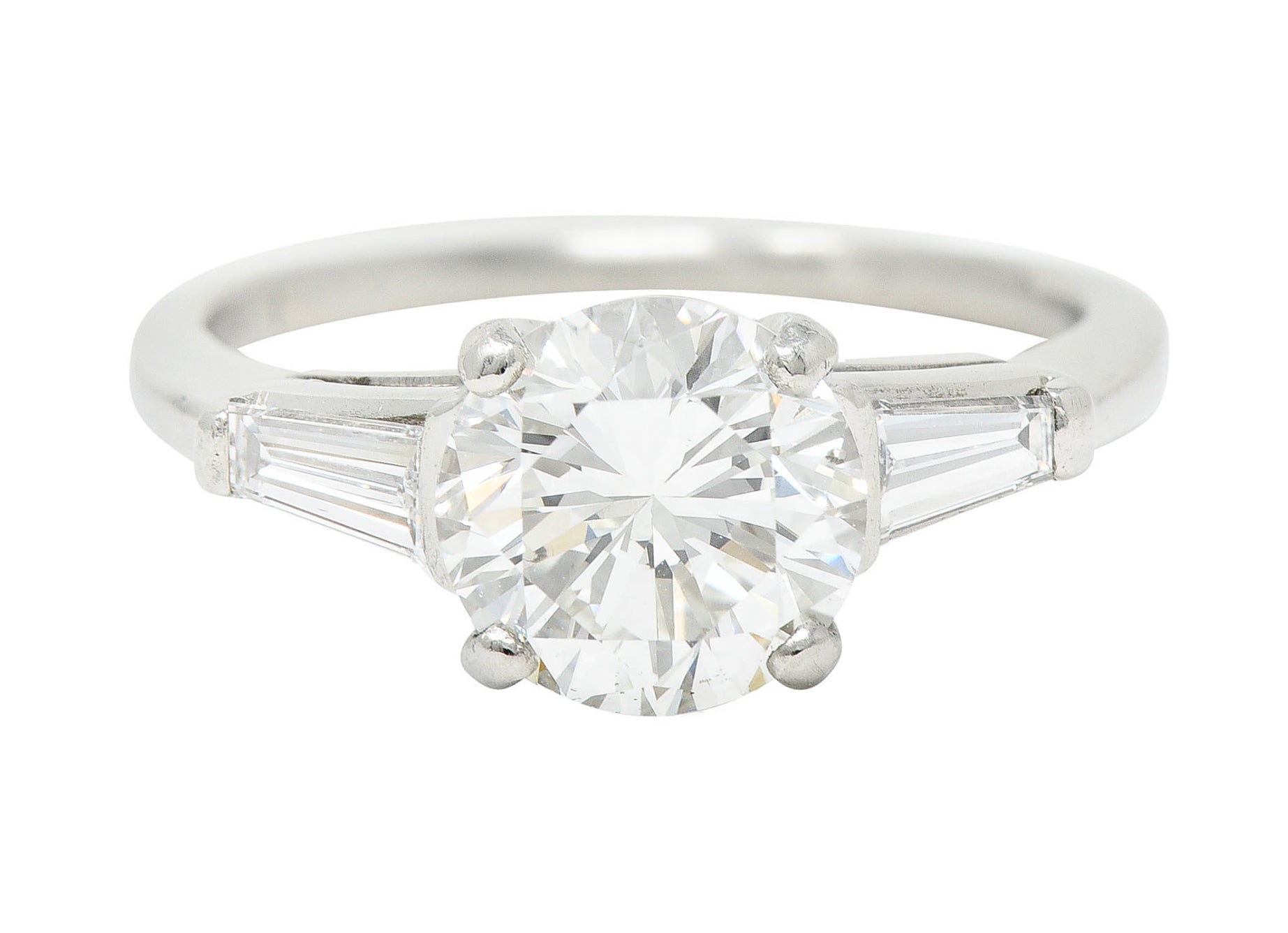 1950's Mid-Century 1.85 CTW Diamond Platinum Engagement RingRing - Wilson's Estate Jewelry