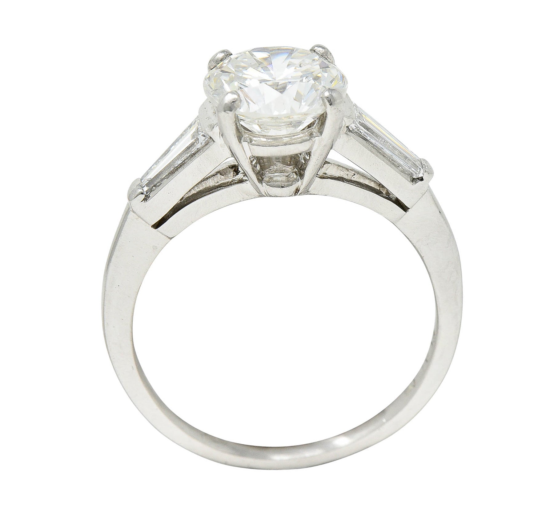 1950's Mid-Century 1.85 CTW Diamond Platinum Engagement RingRing - Wilson's Estate Jewelry