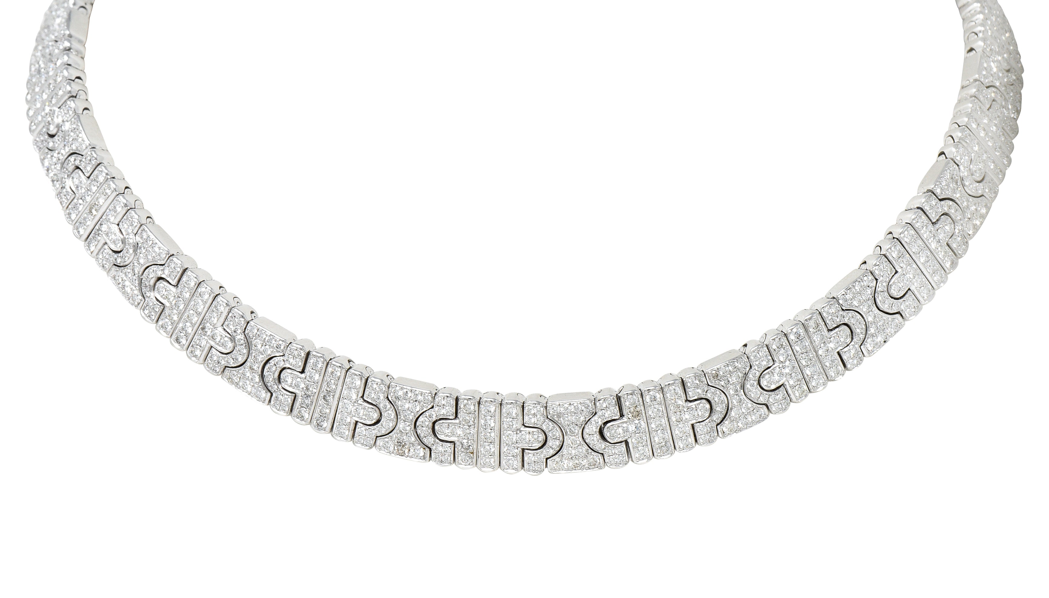 .11111 Bulgari 18.00 CTW Diamond 18 Karat White Gold Parentesi Collar NecklaceNecklace - Wilson's Estate Jewelry