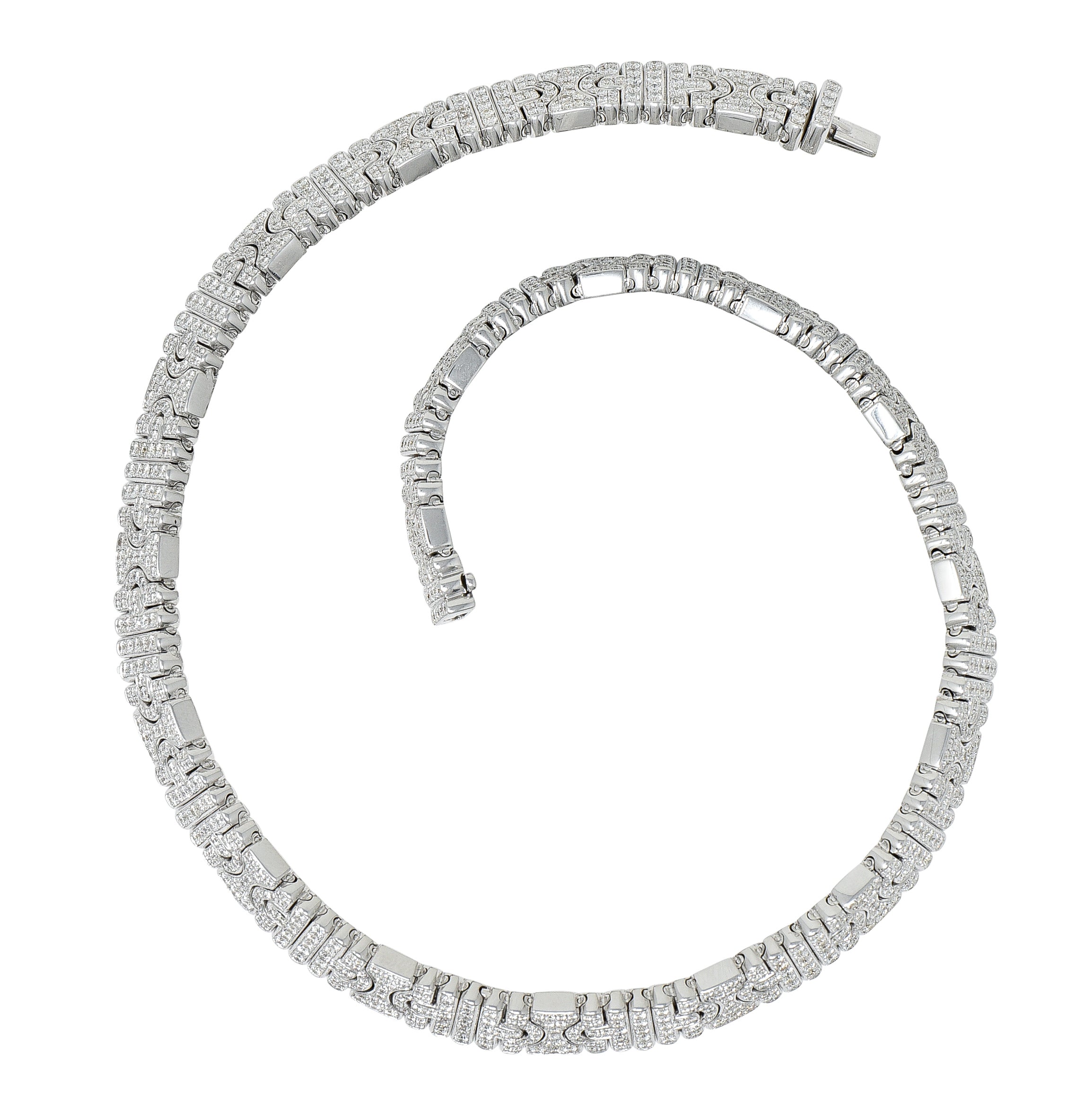 .11111 Bulgari 18.00 CTW Diamond 18 Karat White Gold Parentesi Collar NecklaceNecklace - Wilson's Estate Jewelry