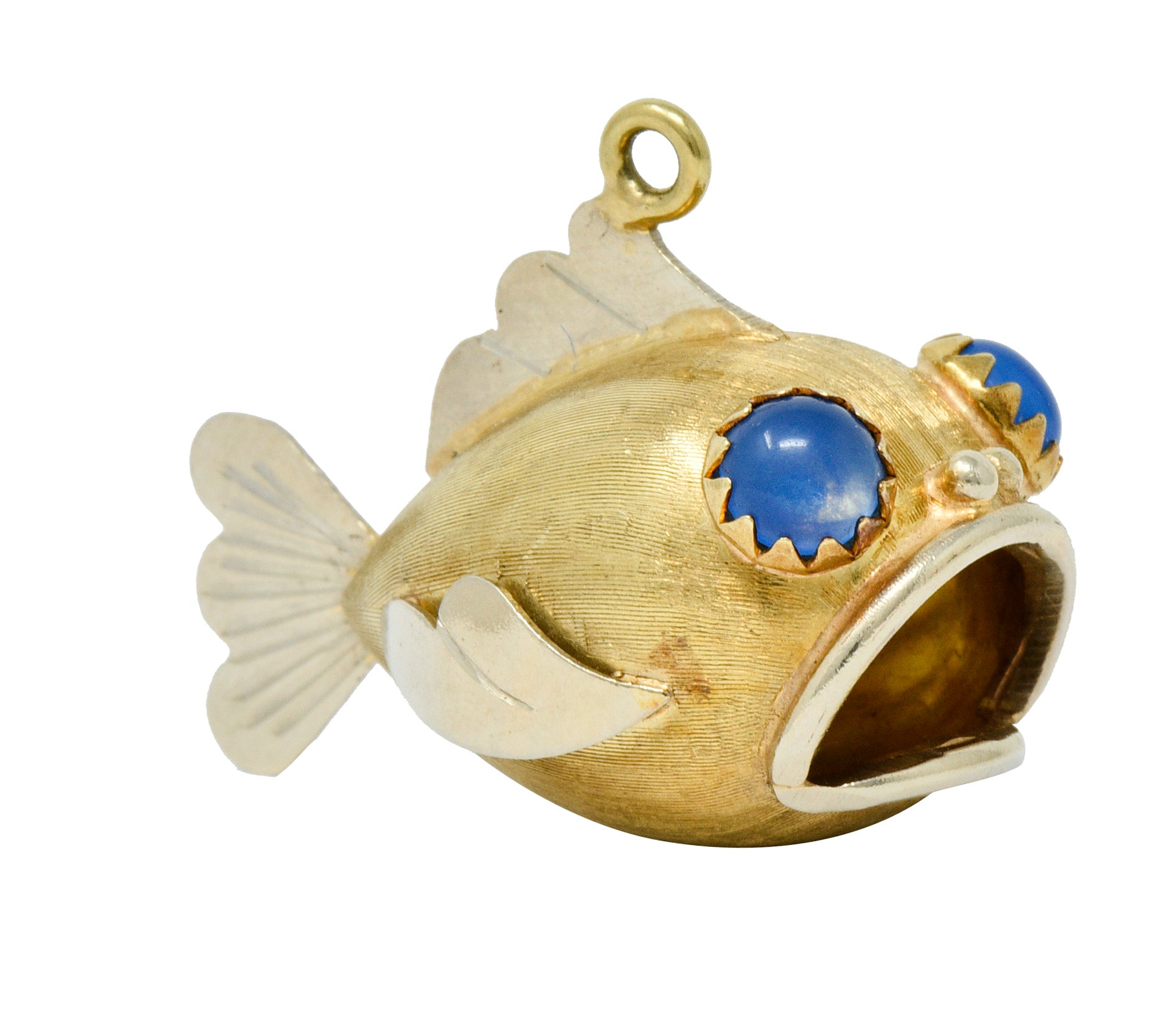 1960's Vintage 14 Karat Two-Tone Gold Fish Charmcharm - Wilson's Estate Jewelry