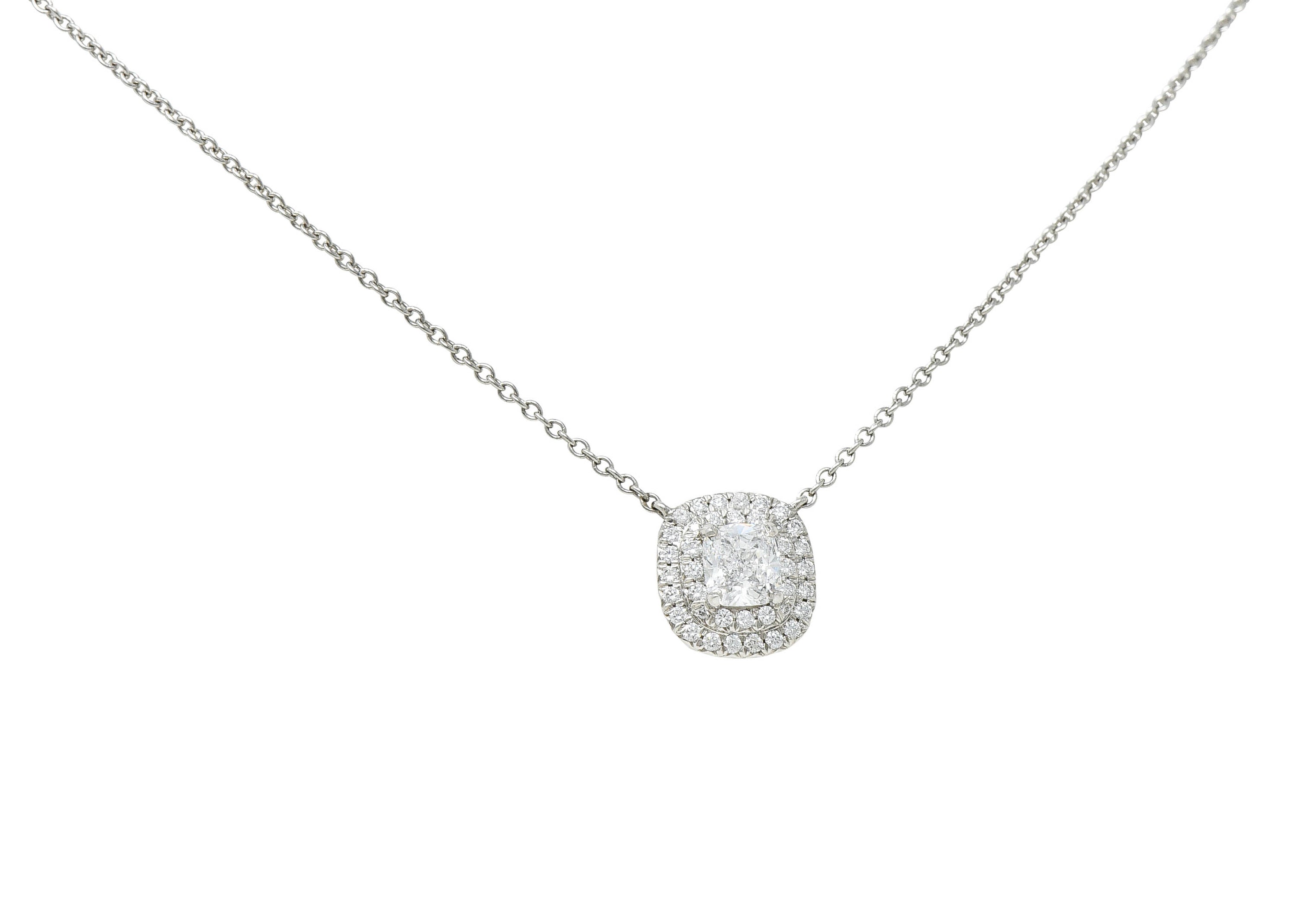 Tiffany & Co. 1.00 CTW Diamond Platinum Soleste Station NecklaceNecklace - Wilson's Estate Jewelry