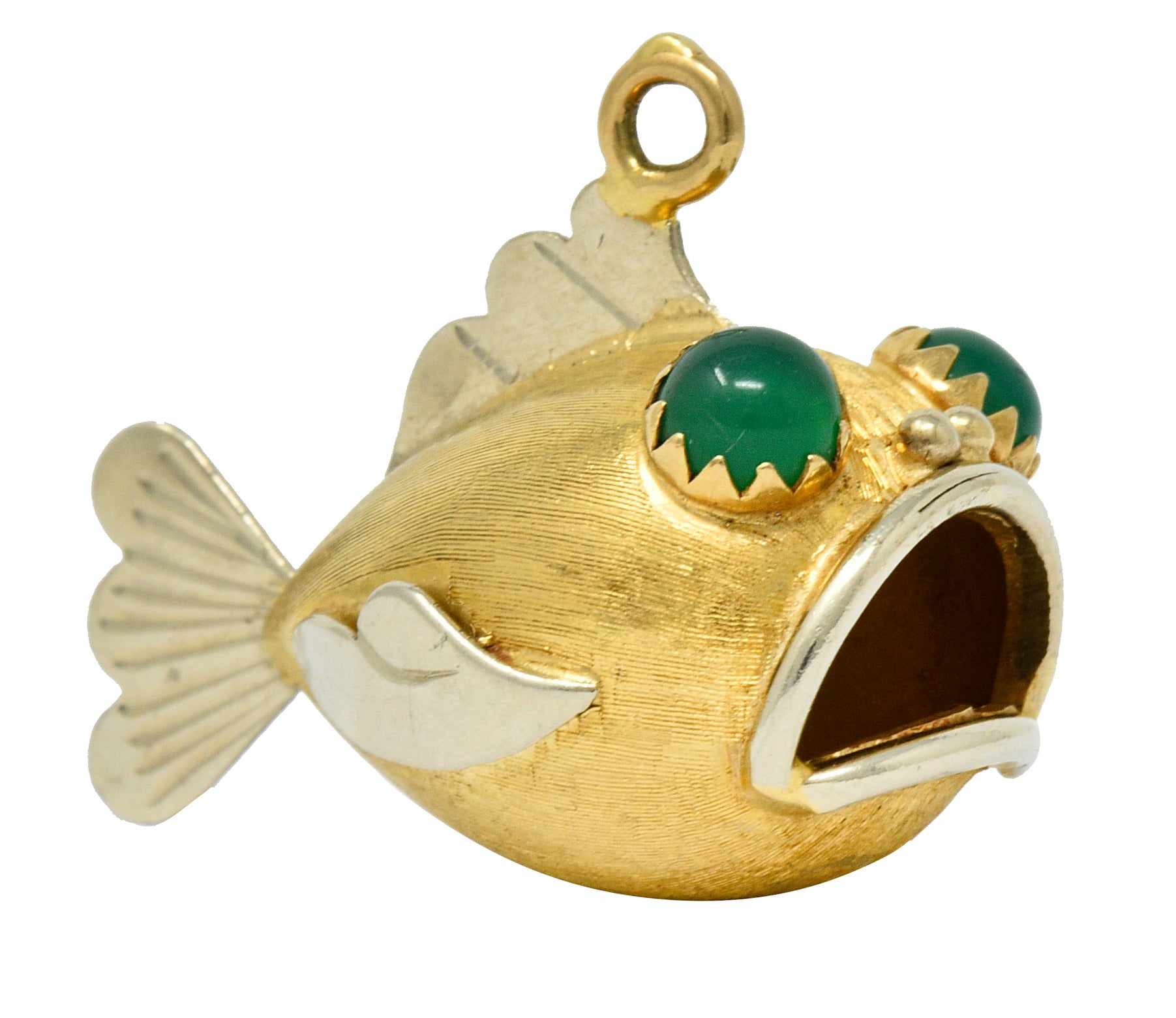 1960's Vintage 14 Karat Two-Tone Gold Fish Charmcharm - Wilson's Estate Jewelry