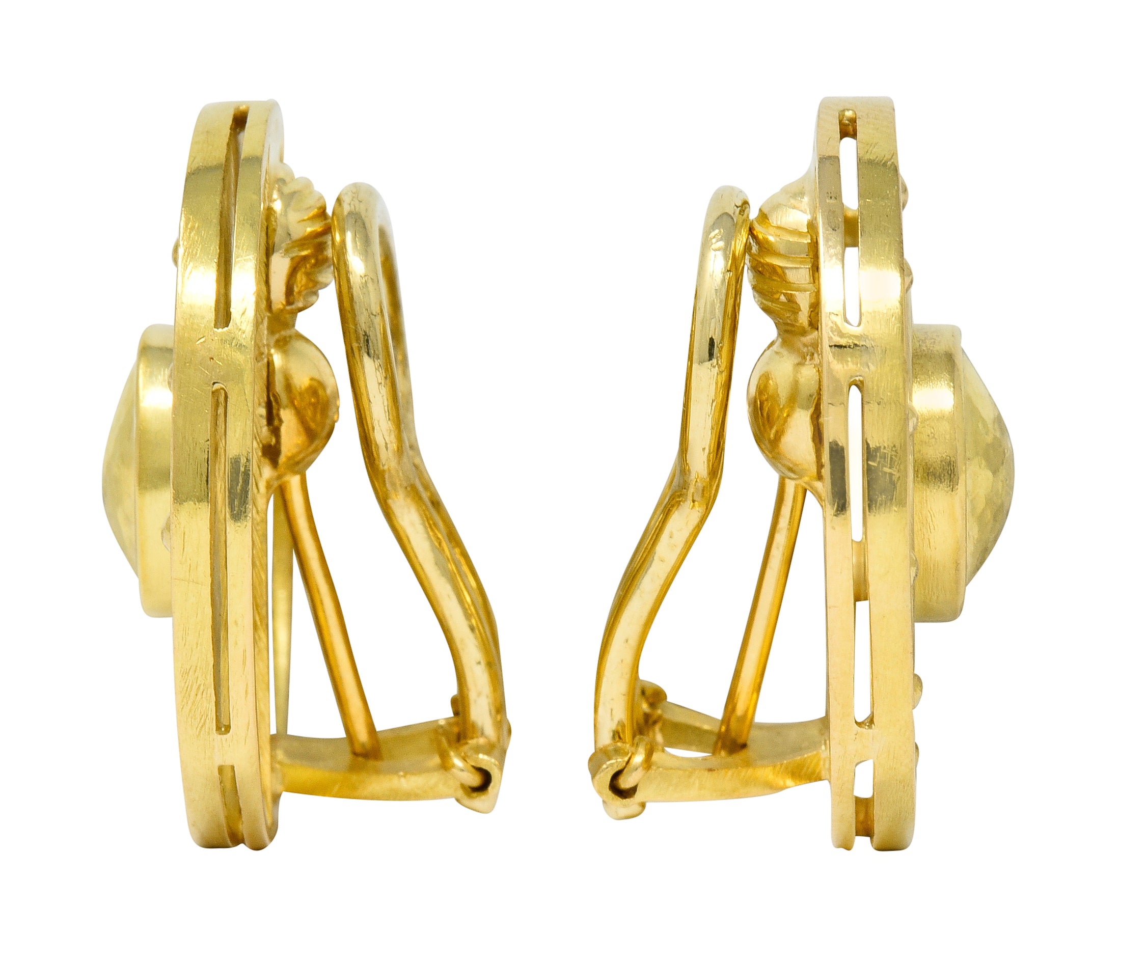 Elizabeth Locke Contemporary 18 Karat Gold Daisy Earrings - Wilson's Estate Jewelry