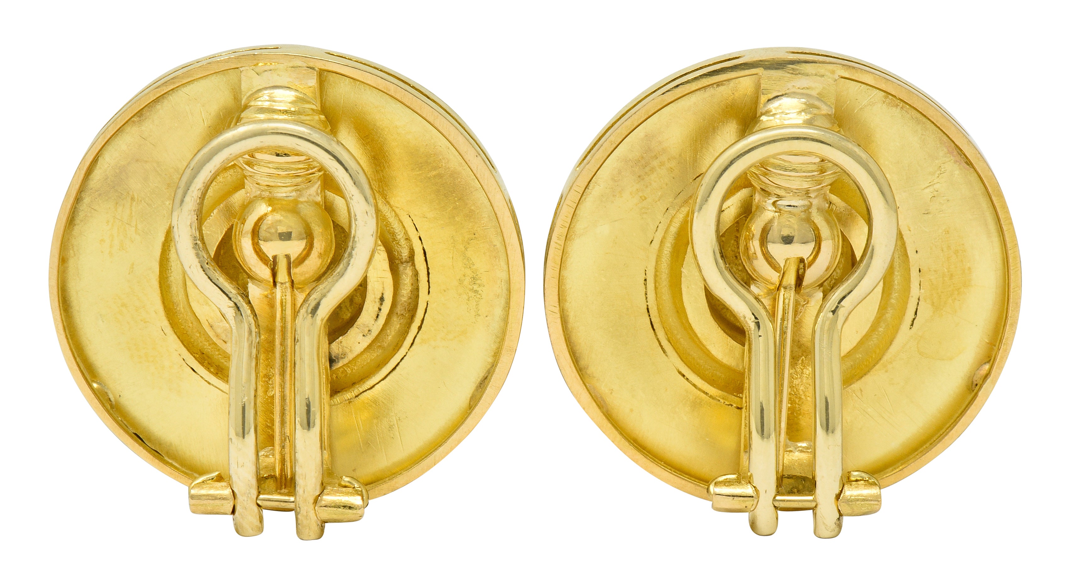 Elizabeth Locke Contemporary 18 Karat Gold Daisy Earrings - Wilson's Estate Jewelry