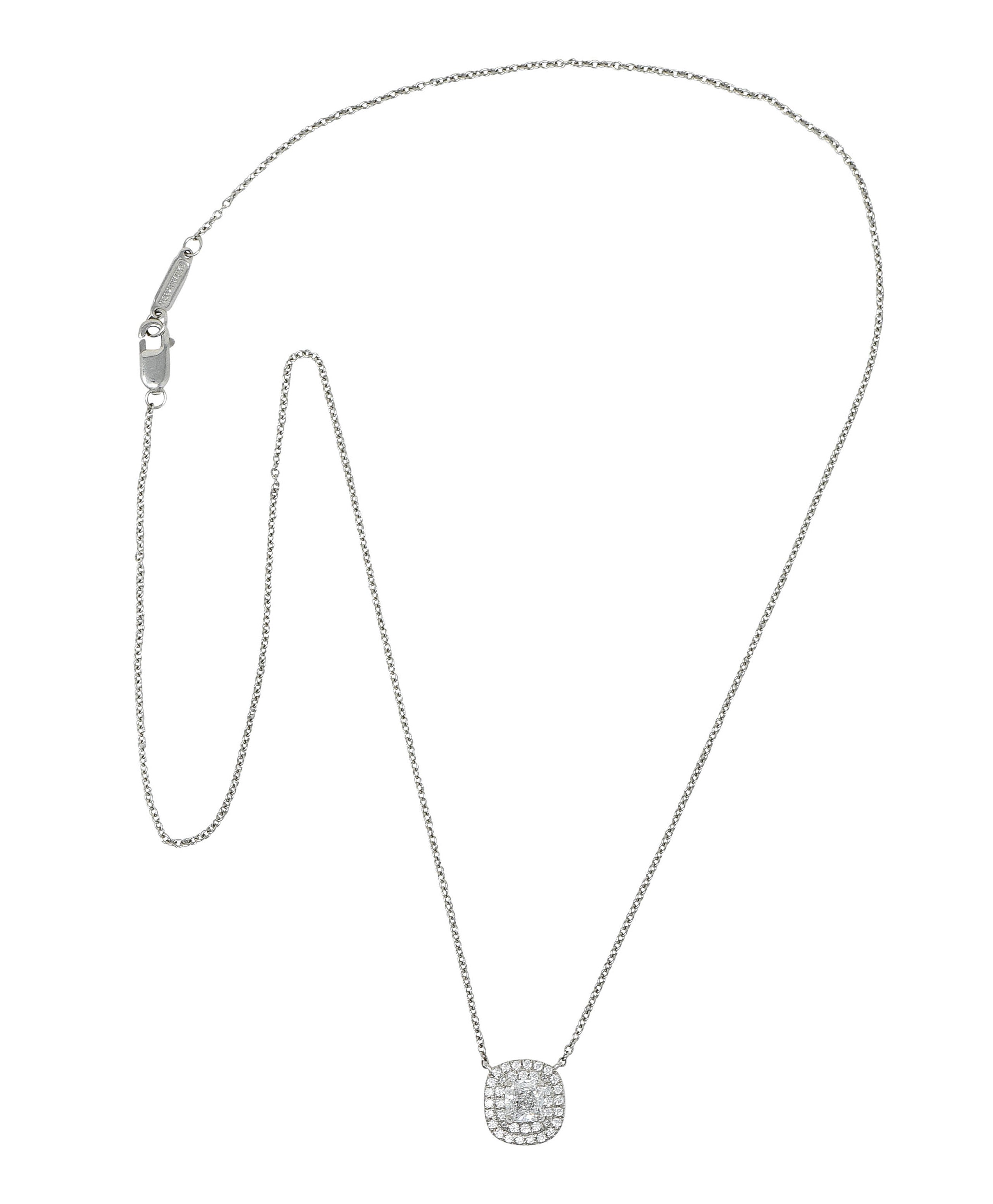 Tiffany & Co. 1.00 CTW Diamond Platinum Soleste Station NecklaceNecklace - Wilson's Estate Jewelry