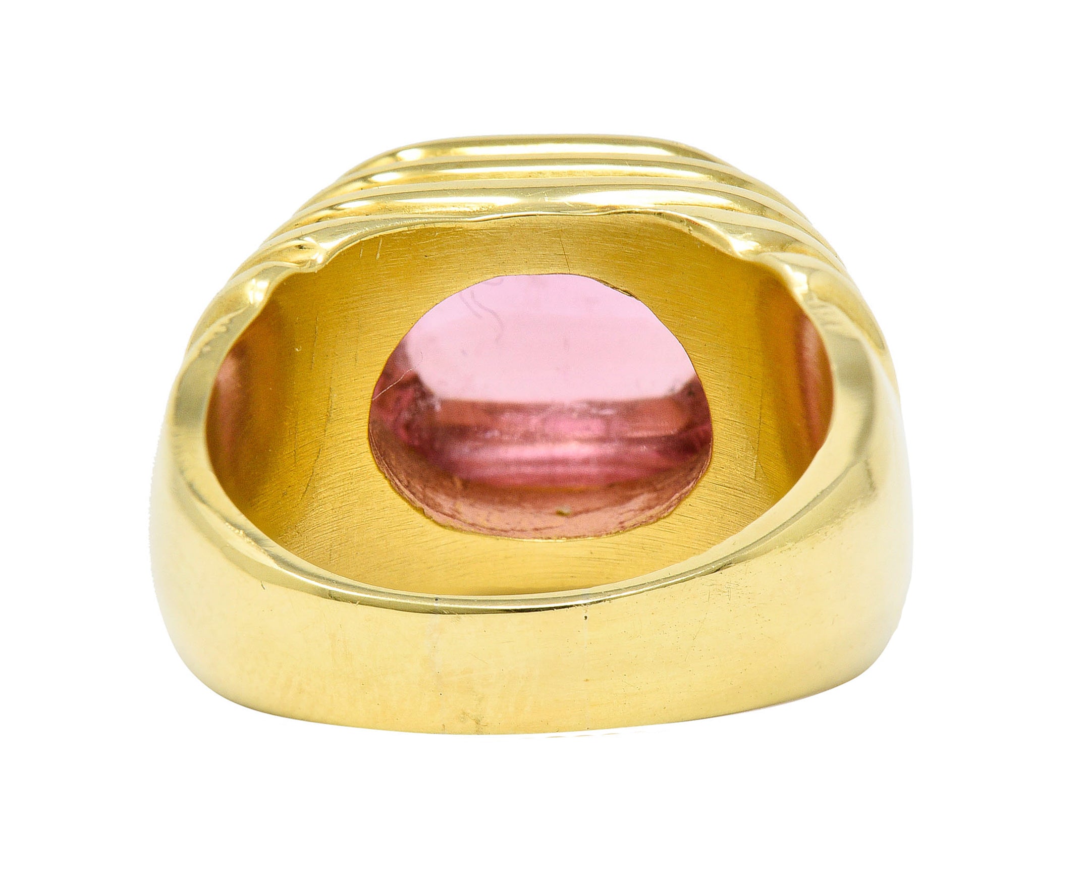 Modern Pink Tourmaline 18 Karat Gold Gemstone RingRing - Wilson's Estate Jewelry