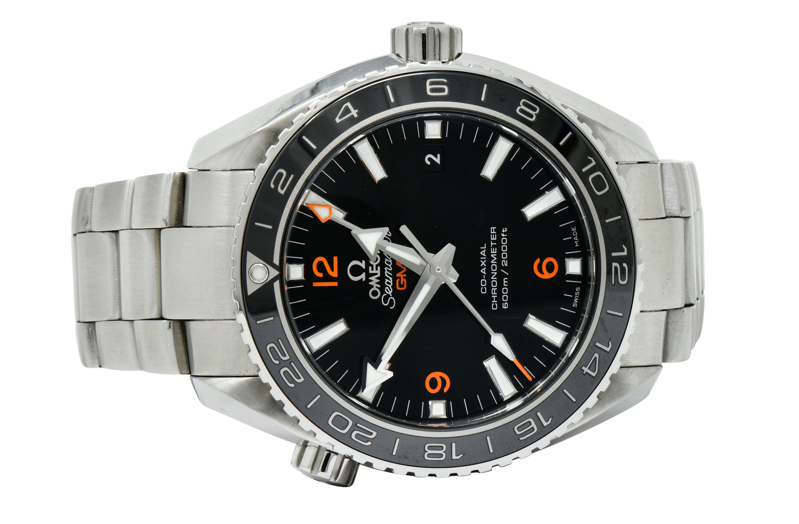 Omega Seamaster Planet Ocean Chronometer GMT 43.5 MM Stainless Steel Men’s Watch 232.30.44.22.01.002bracelet - Wilson's Estate Jewelry