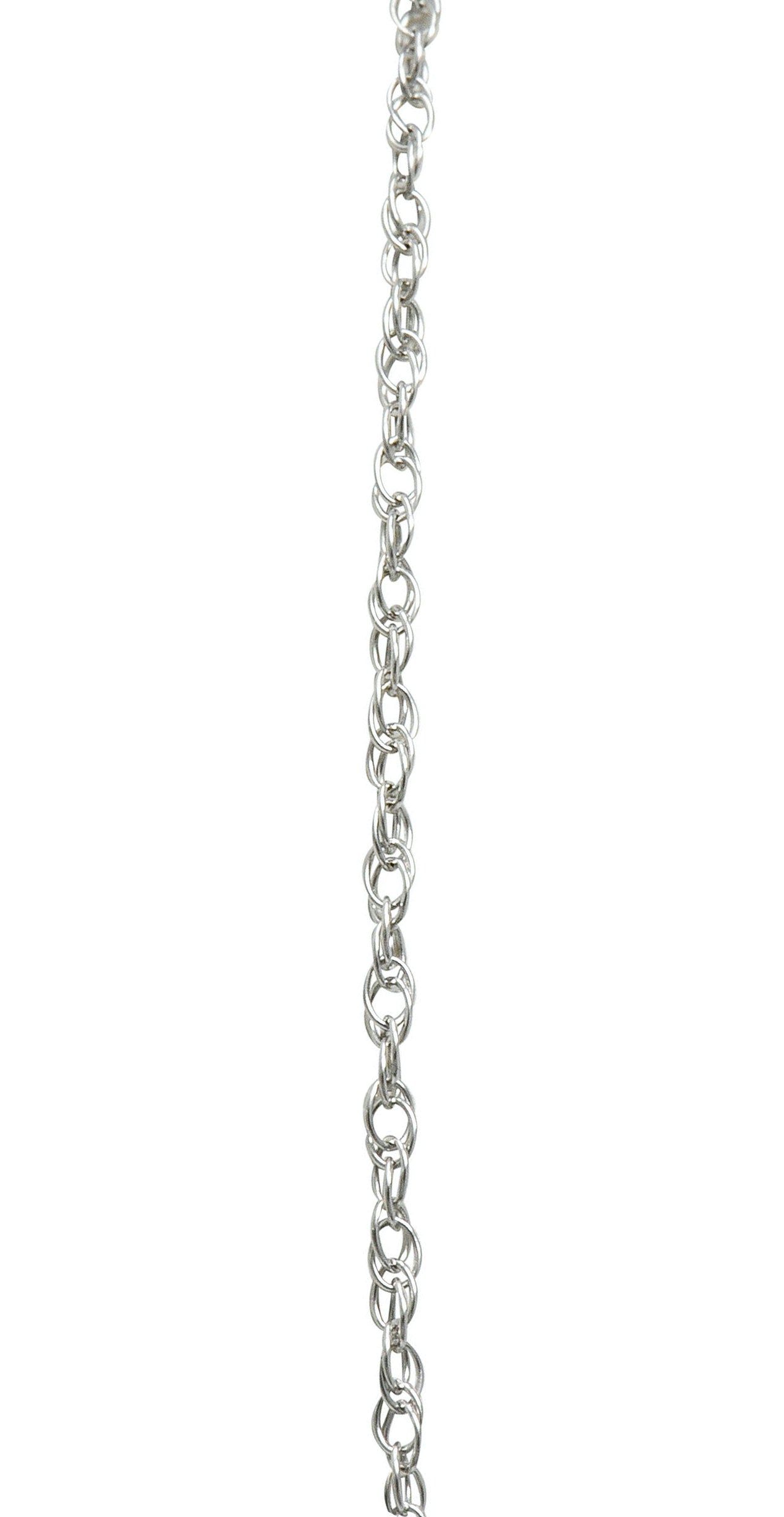 Contemporary 14 Karat White Gold 18 Inch Spiga Rope Chain NecklaceNecklace - Wilson's Estate Jewelry