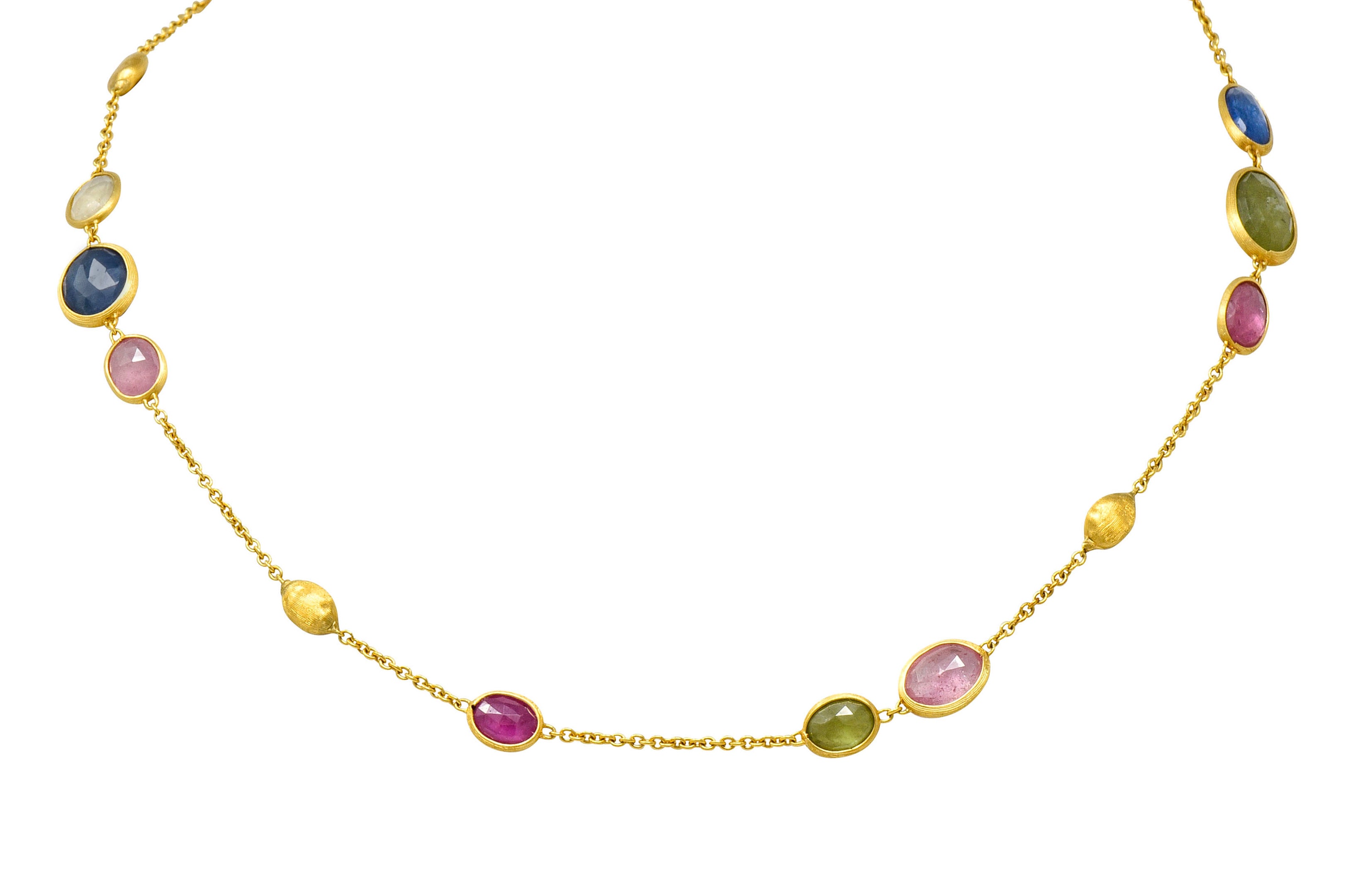 Marco Bicego Sapphire 18 Karat Gold Confetti Necklace - Wilson's Estate Jewelry