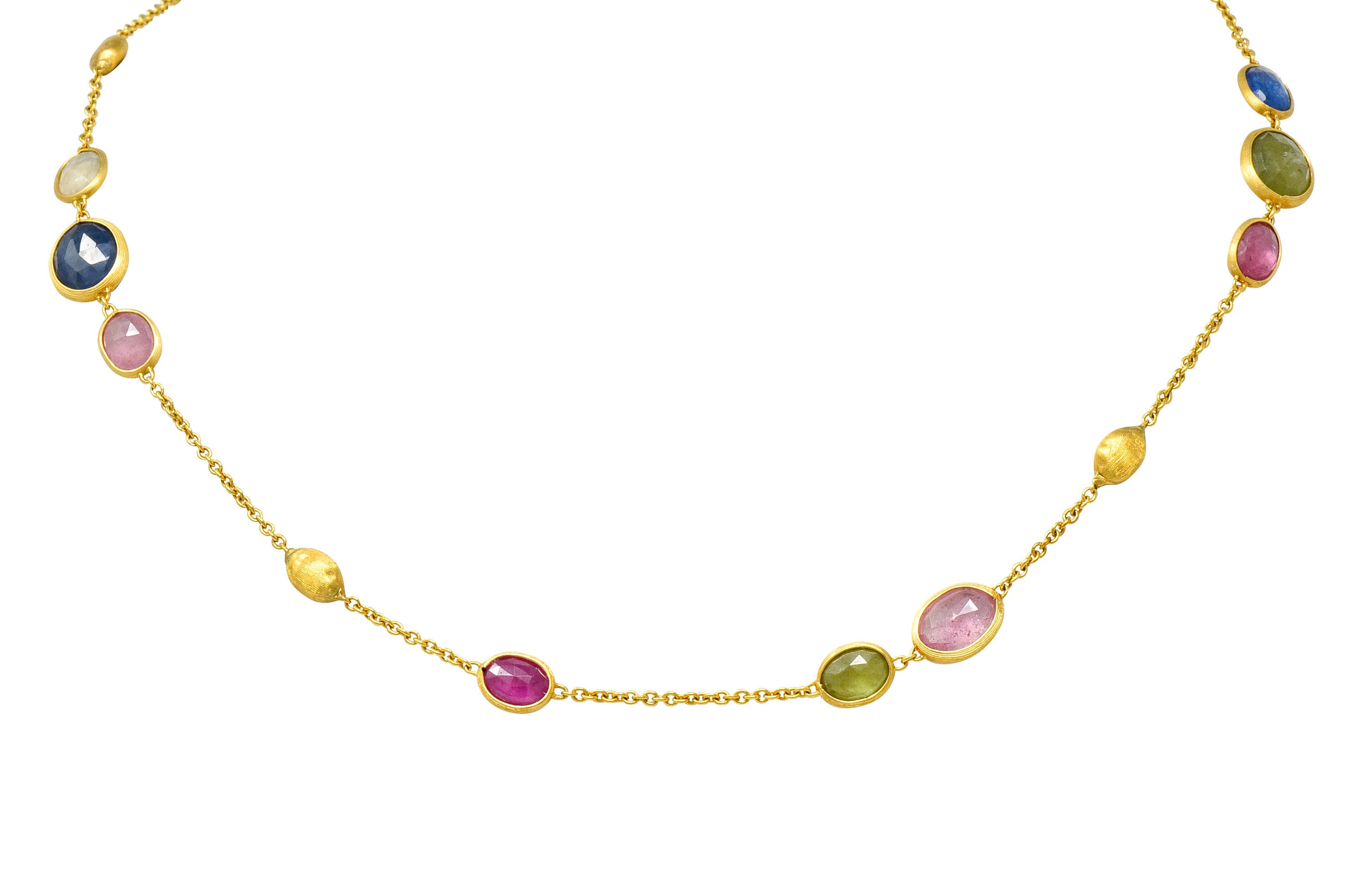 Marco Bicego Sapphire 18 Karat Gold Confetti Necklace - Wilson's Estate Jewelry