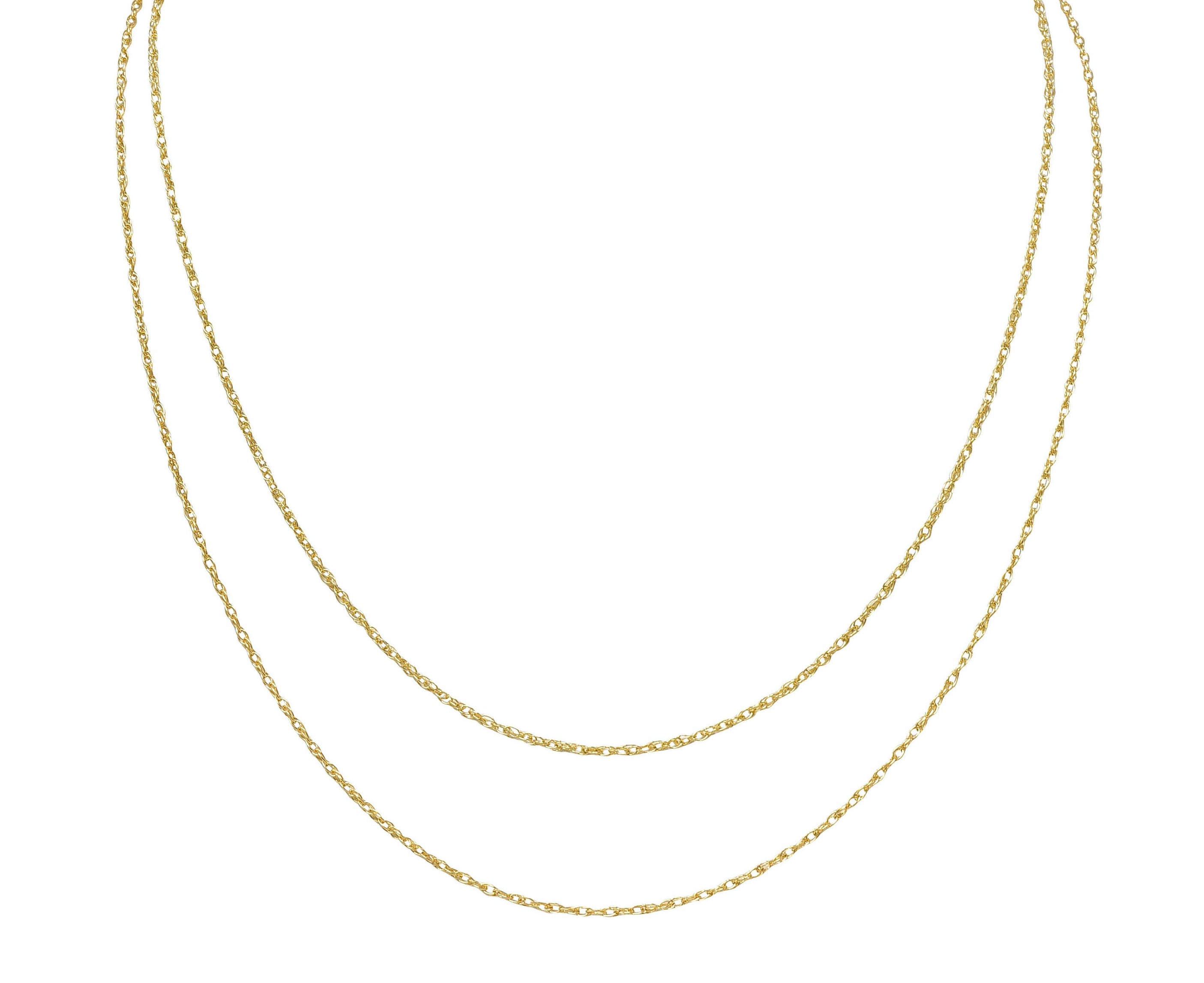 Contemporary 14 Karat Gold Spiga Rope Chain NecklaceNecklace - Wilson's Estate Jewelry