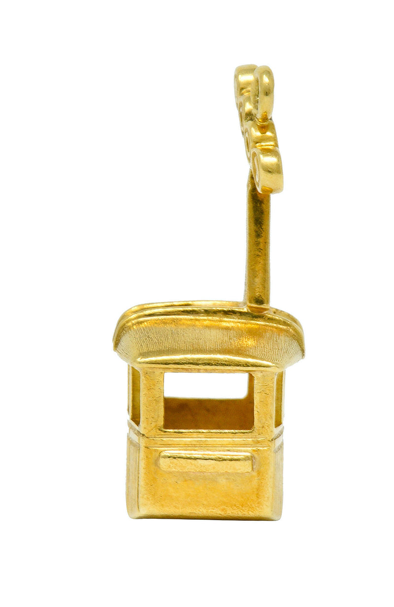 1960's Vintage 18 Karat Gold Cable Car Charmcharm - Wilson's Estate Jewelry