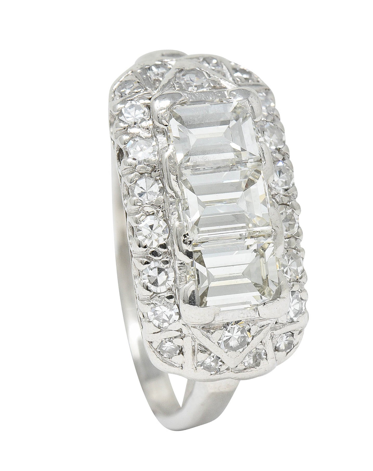 1950's Mid-Century 2.00 CTW Diamond Platinum Dinner RingRing - Wilson's Estate Jewelry