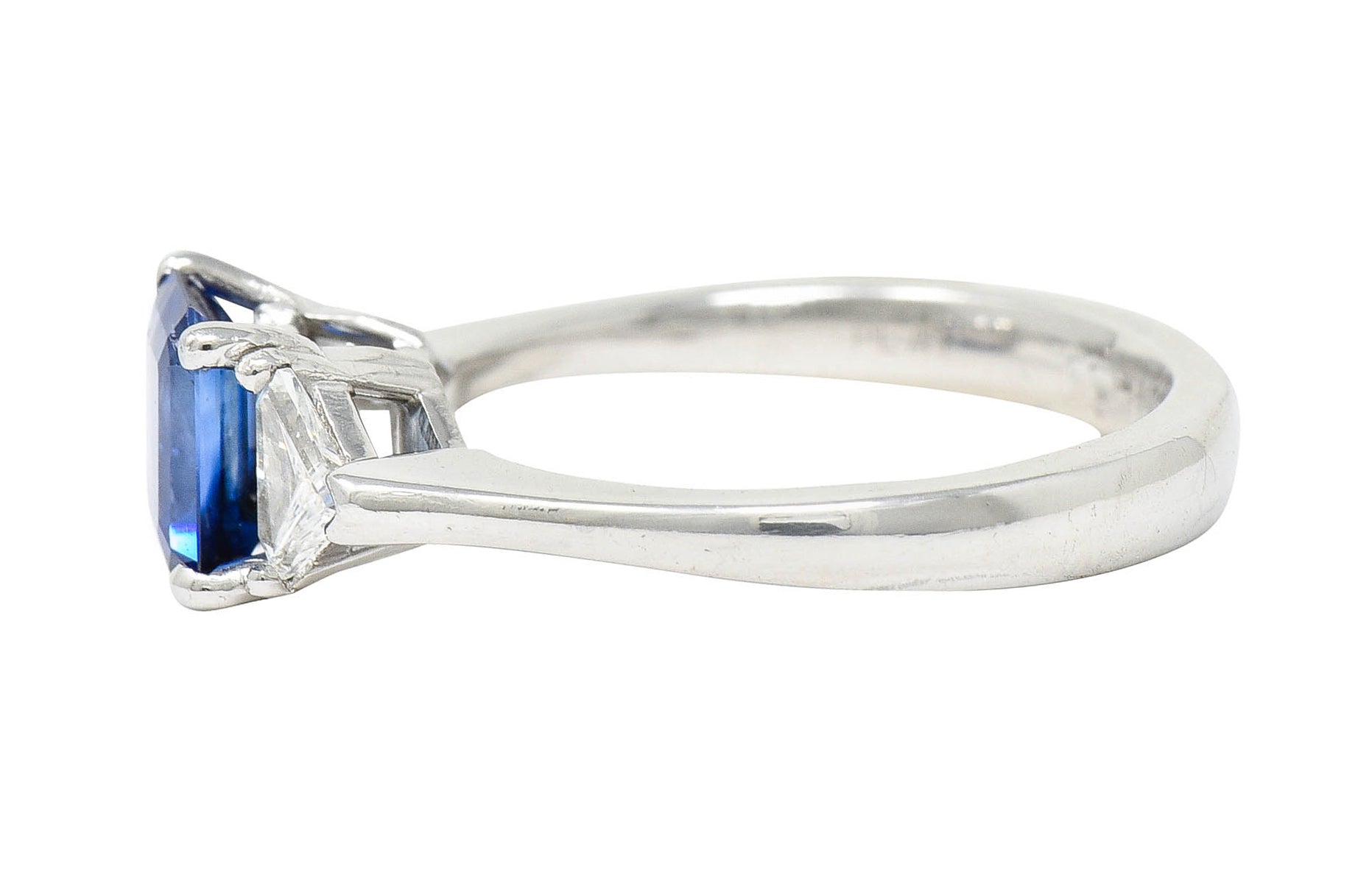 Contemporary 1.25 CTW Sapphire Diamond Three Stone RingRing - Wilson's Estate Jewelry