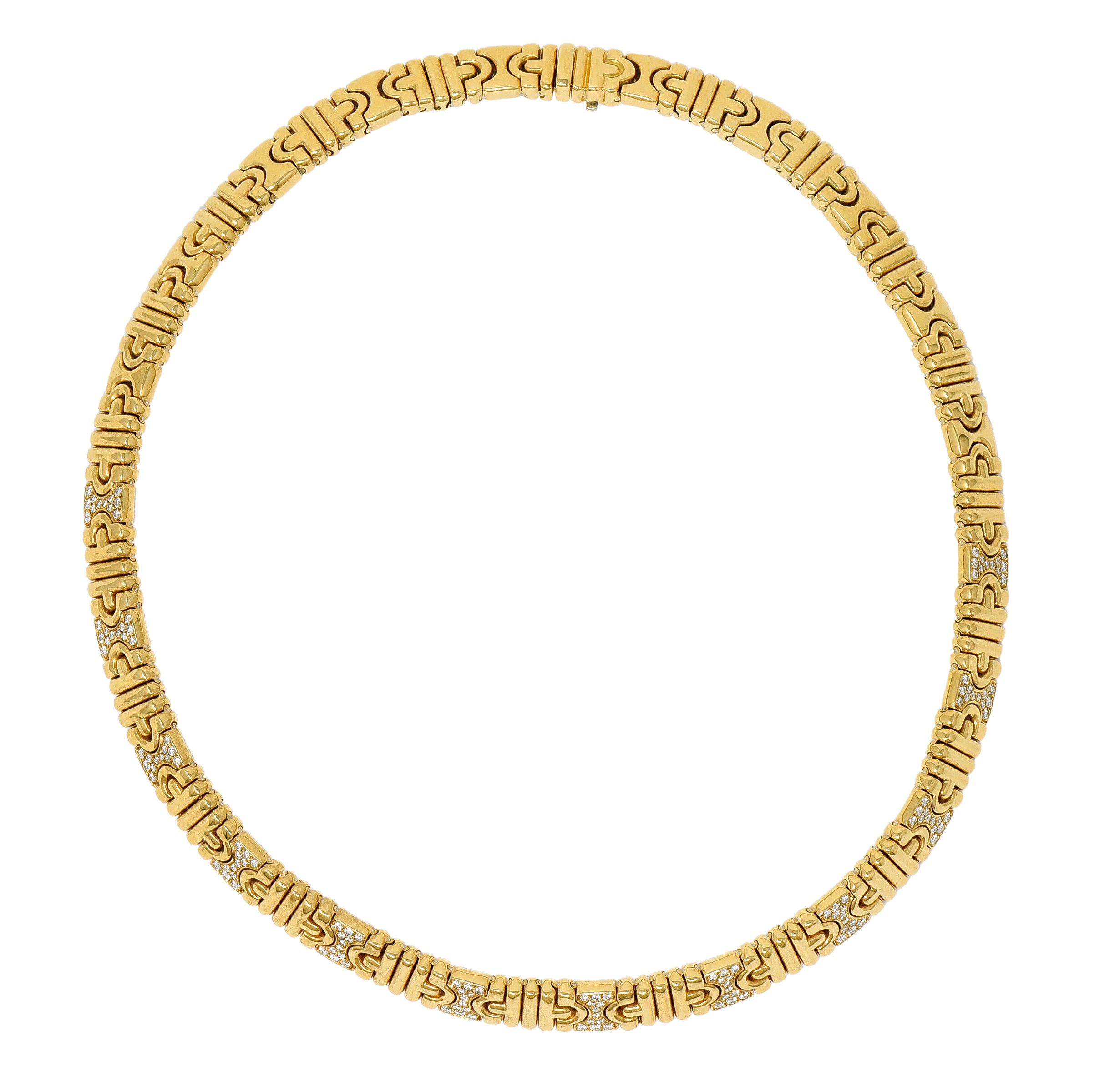 Bulgari Italian Diamond 18 Karat Gold Parentesi Collar NecklaceNecklace - Wilson's Estate Jewelry