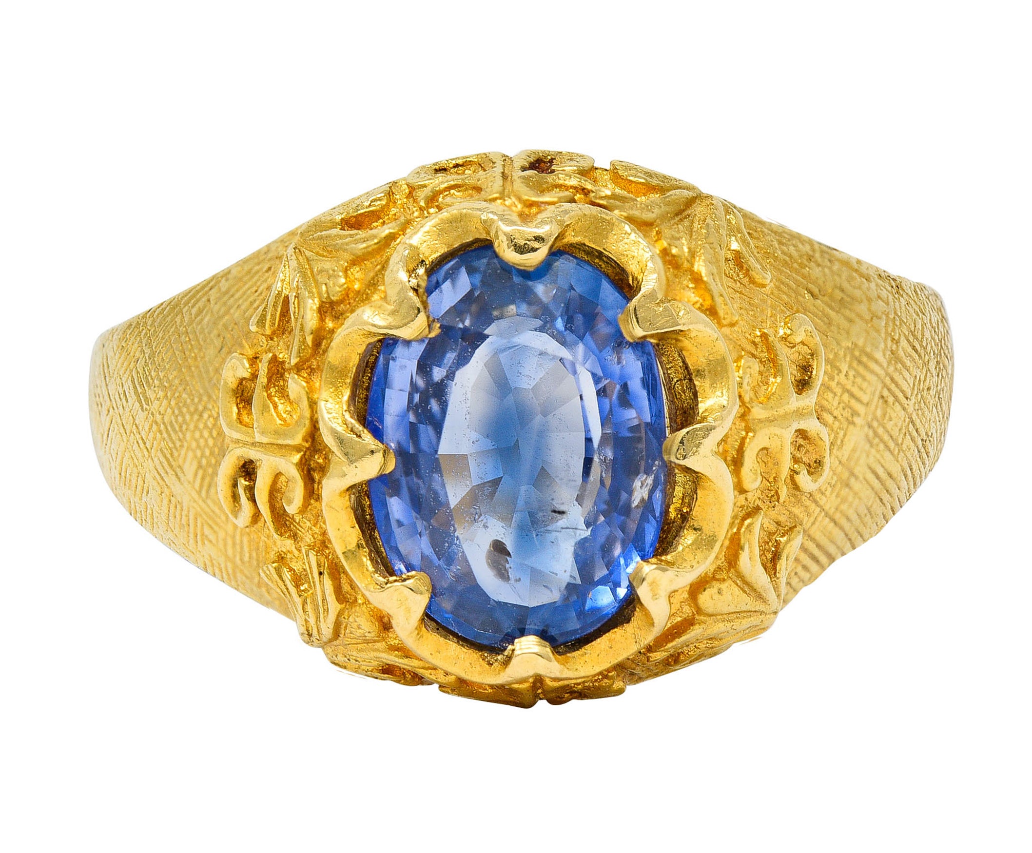 1962 Italian 1.50 CTW Sapphire 18 Karat Gold Gemstone RingRing - Wilson's Estate Jewelry