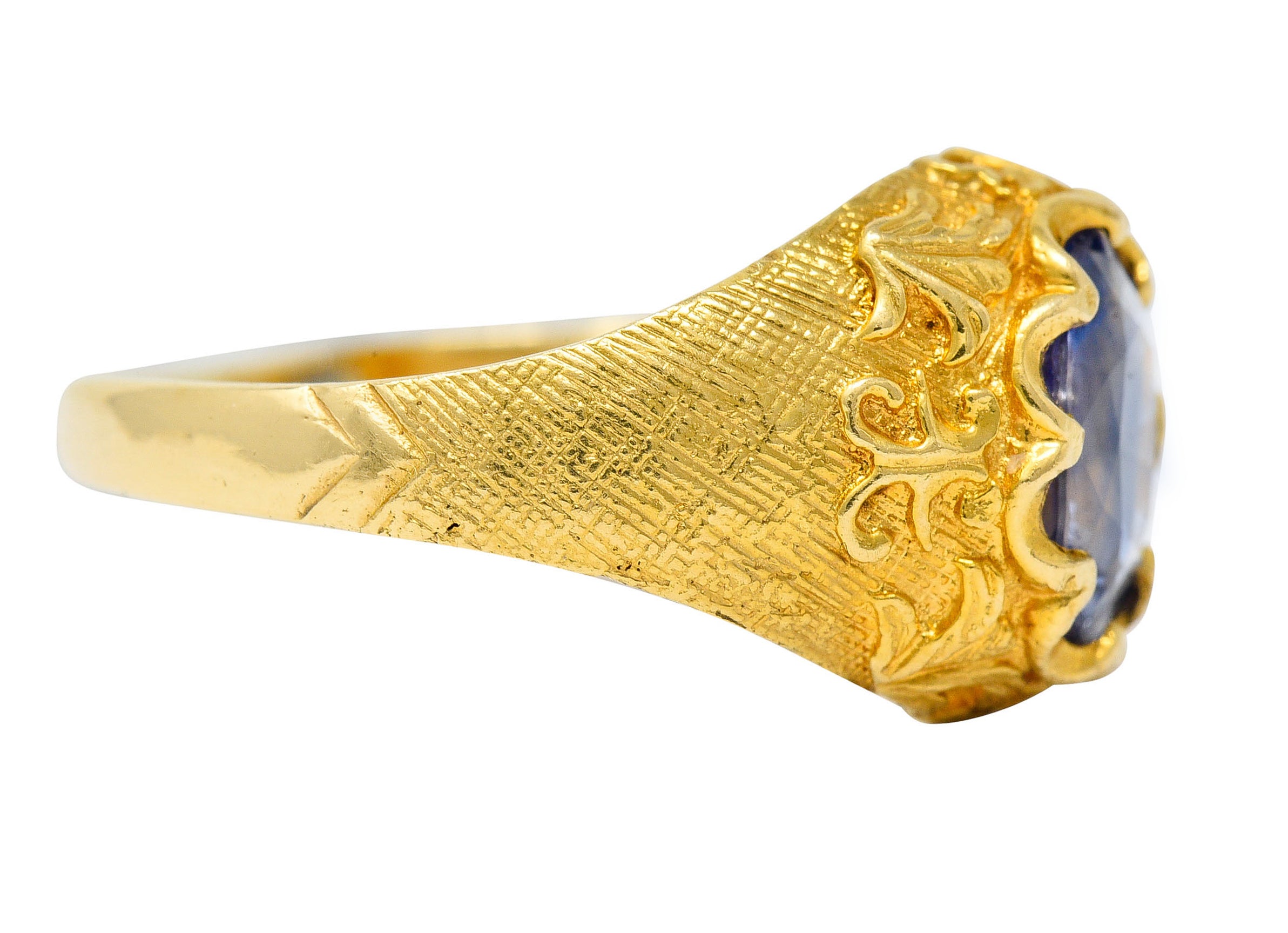 1962 Italian 1.50 CTW Sapphire 18 Karat Gold Gemstone RingRing - Wilson's Estate Jewelry