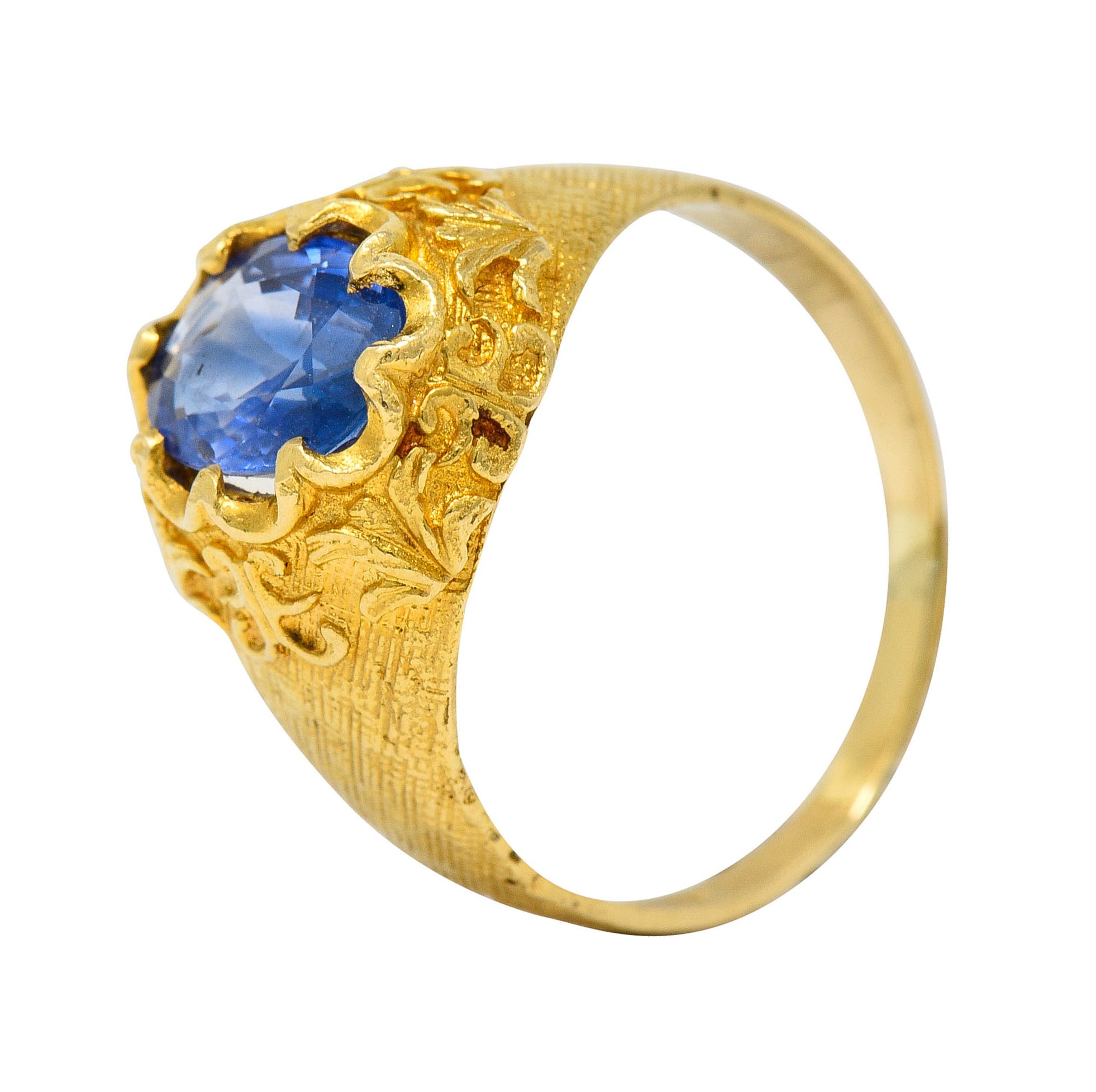 1962 Italian 1.50 CTW Sapphire 18 Karat Gold Gemstone RingRing - Wilson's Estate Jewelry