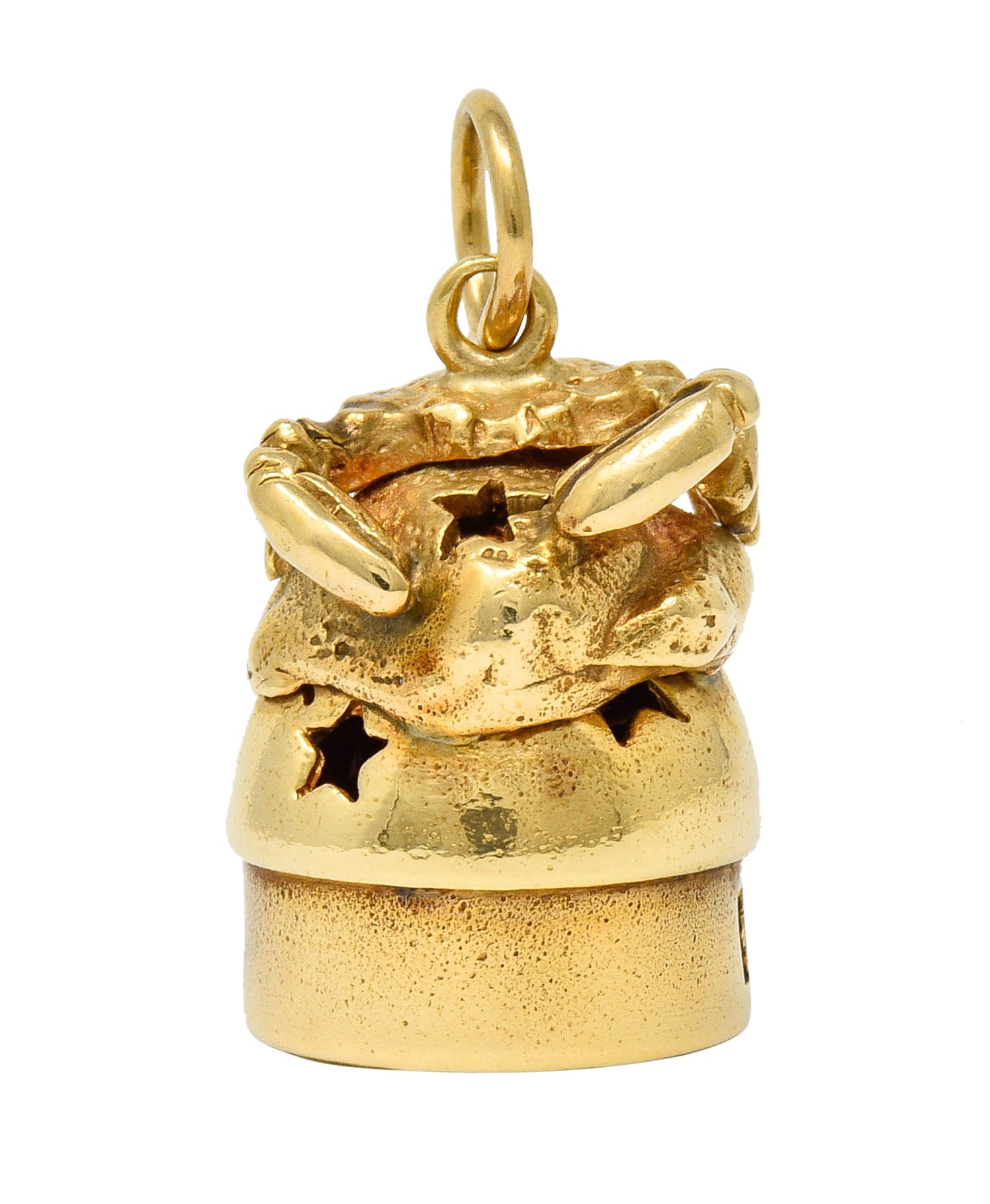 1960's Litacharm Inc. Vintage 14 Karat Gold Cancer Zodiac Charmcharm - Wilson's Estate Jewelry