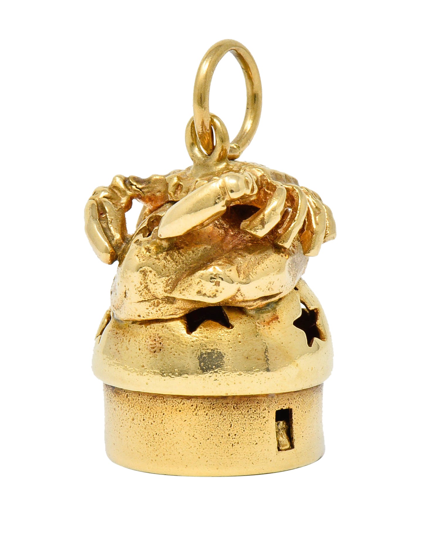 1960's Litacharm Inc. Vintage 14 Karat Gold Cancer Zodiac Charmcharm - Wilson's Estate Jewelry