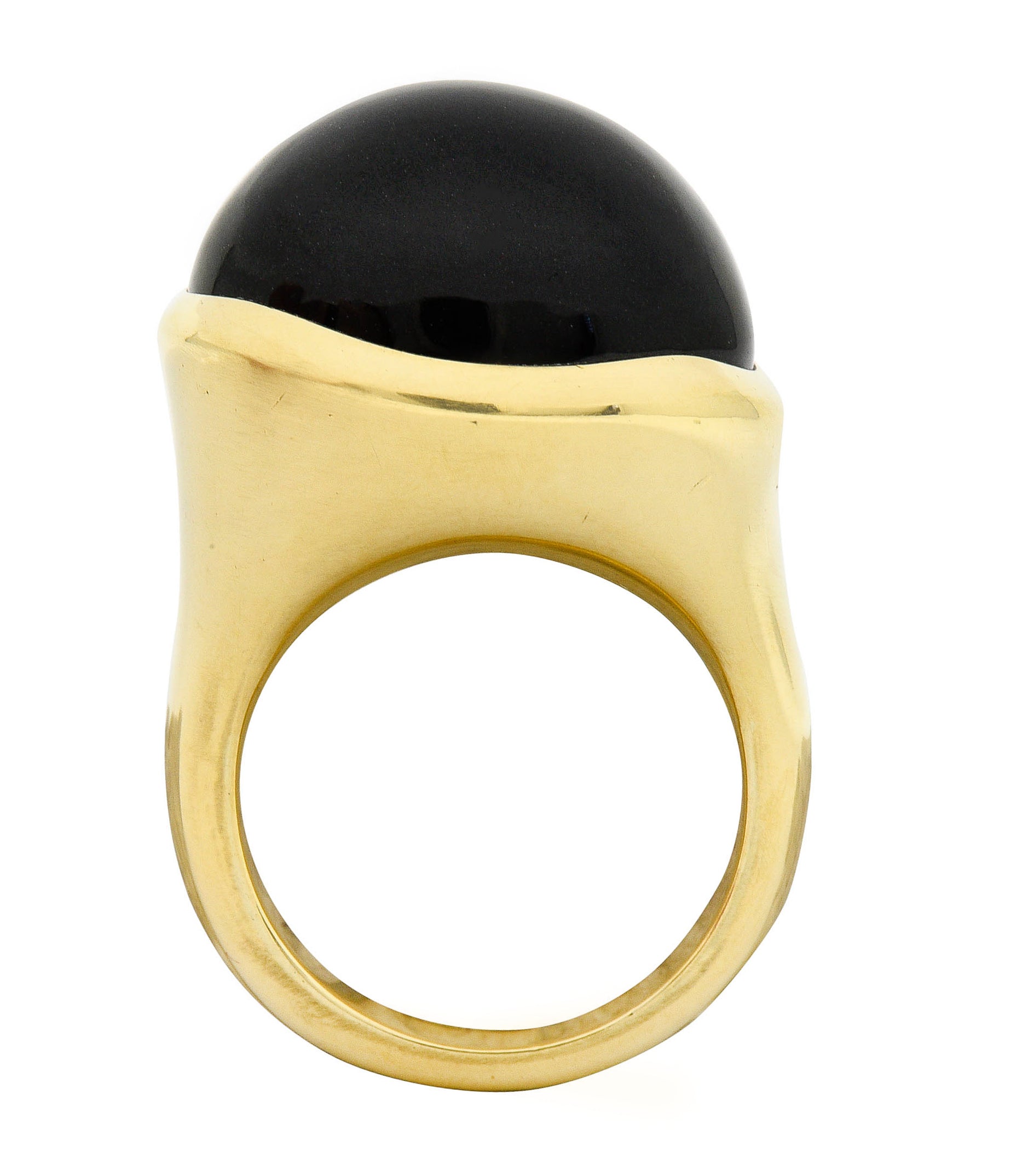 Elsa Peretti Tiffany & Co. Onyx Cabochon 18 Karat Gold Gemstone RingRing - Wilson's Estate Jewelry