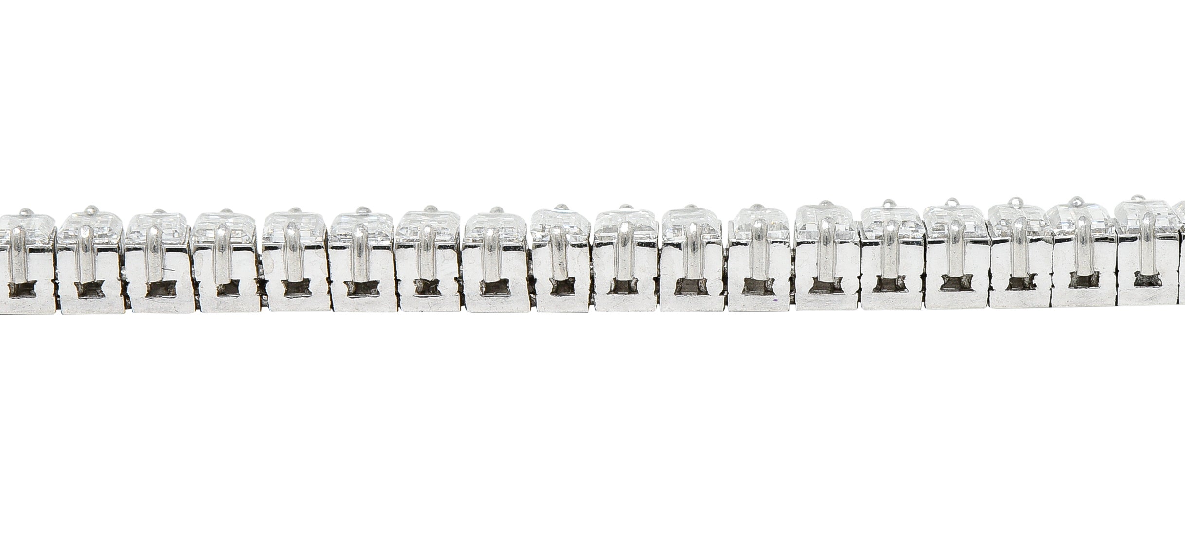 Boucheron Paris Mid-Century 17.00 CTW Baguette Diamond Platinum Line BraceletBracelet - Wilson's Estate Jewelry