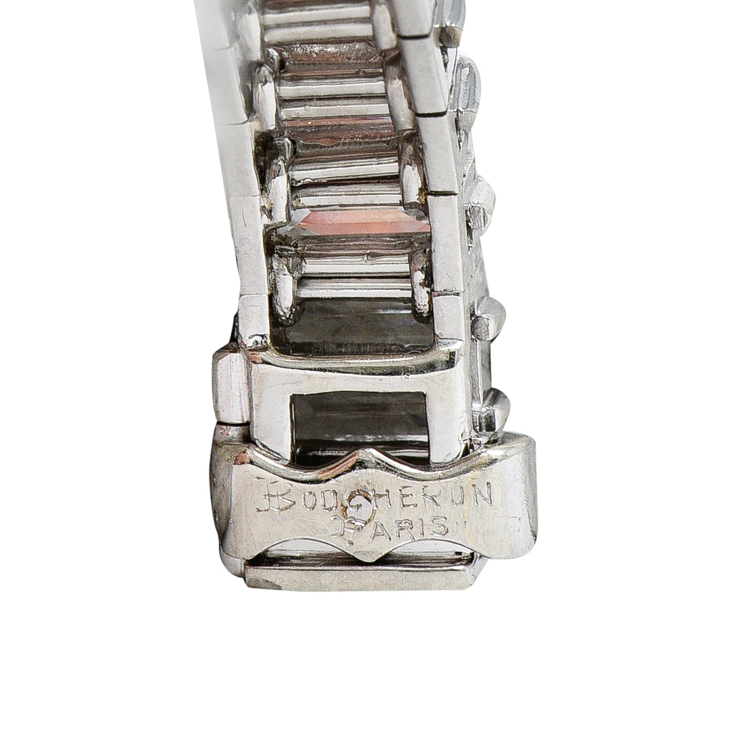 Boucheron Paris Mid-Century 17.00 CTW Baguette Diamond Platinum Line BraceletBracelet - Wilson's Estate Jewelry