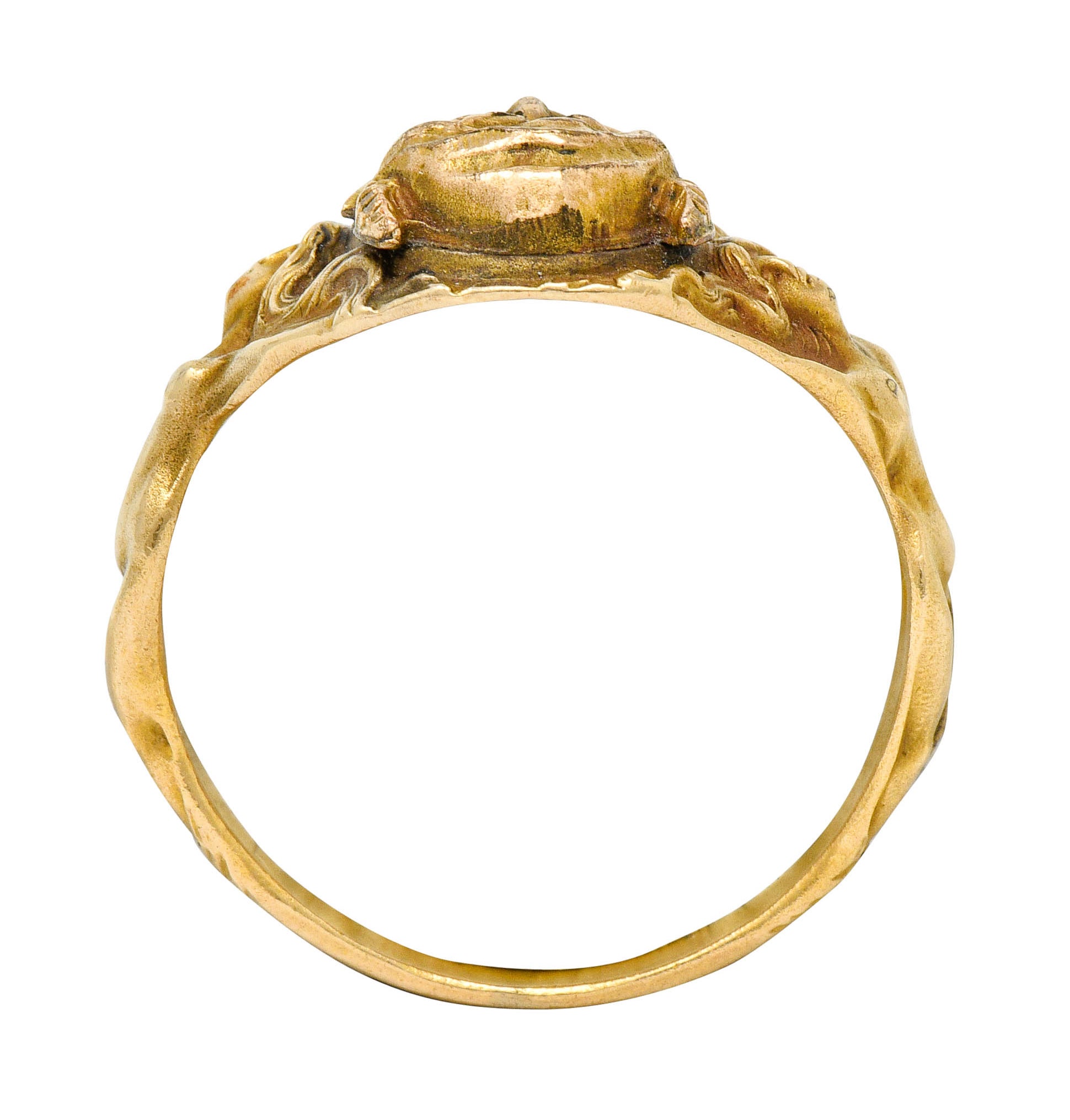 1890's Victorian Gold Full-Bodied Figure Devil Band Ring - Wilson's Estate Jewelry