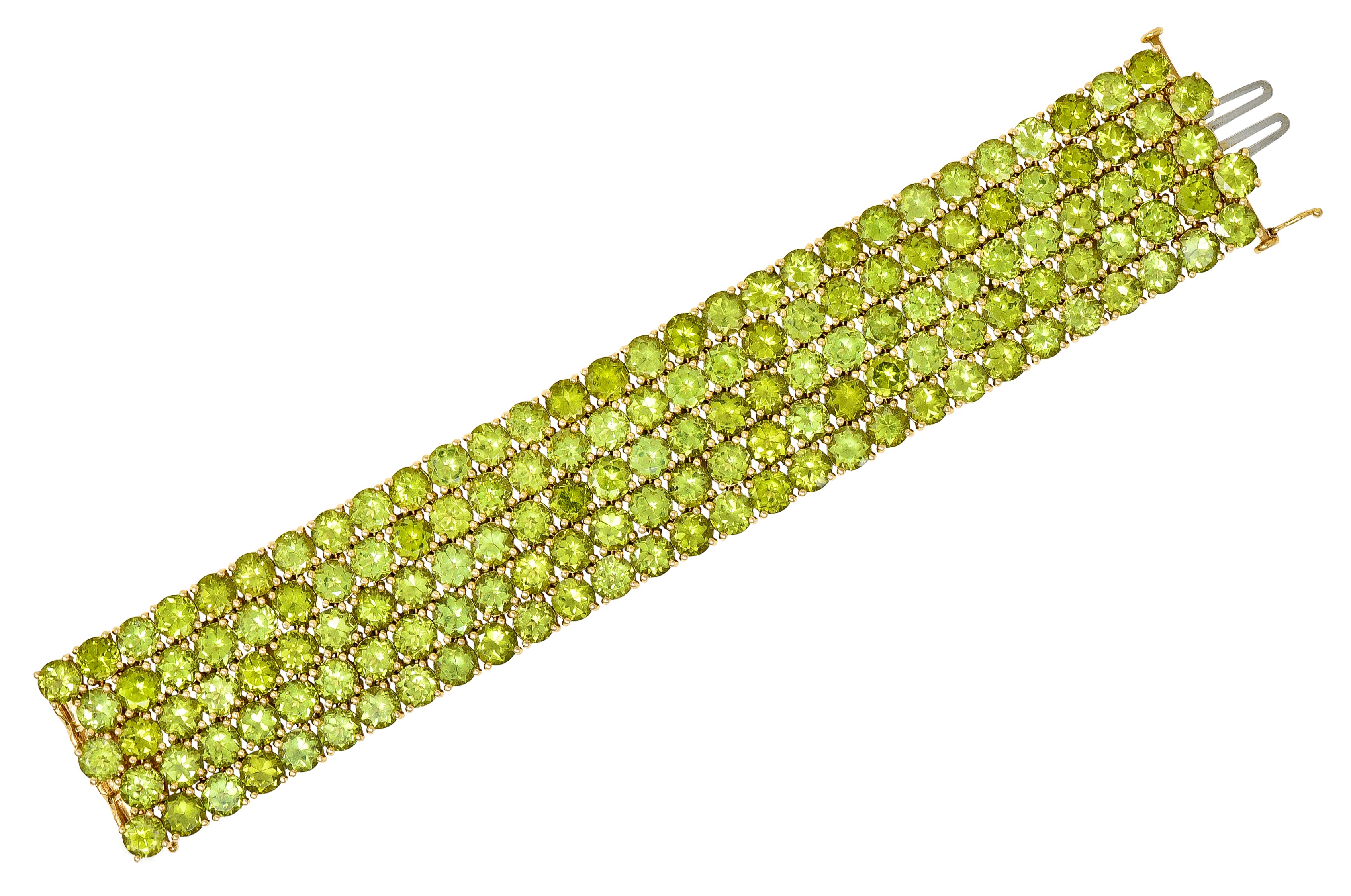 Paolo Costagli 145.00 CTW Peridot 18 Karat Rose Gold Gemstone BraceletBracelet - Wilson's Estate Jewelry