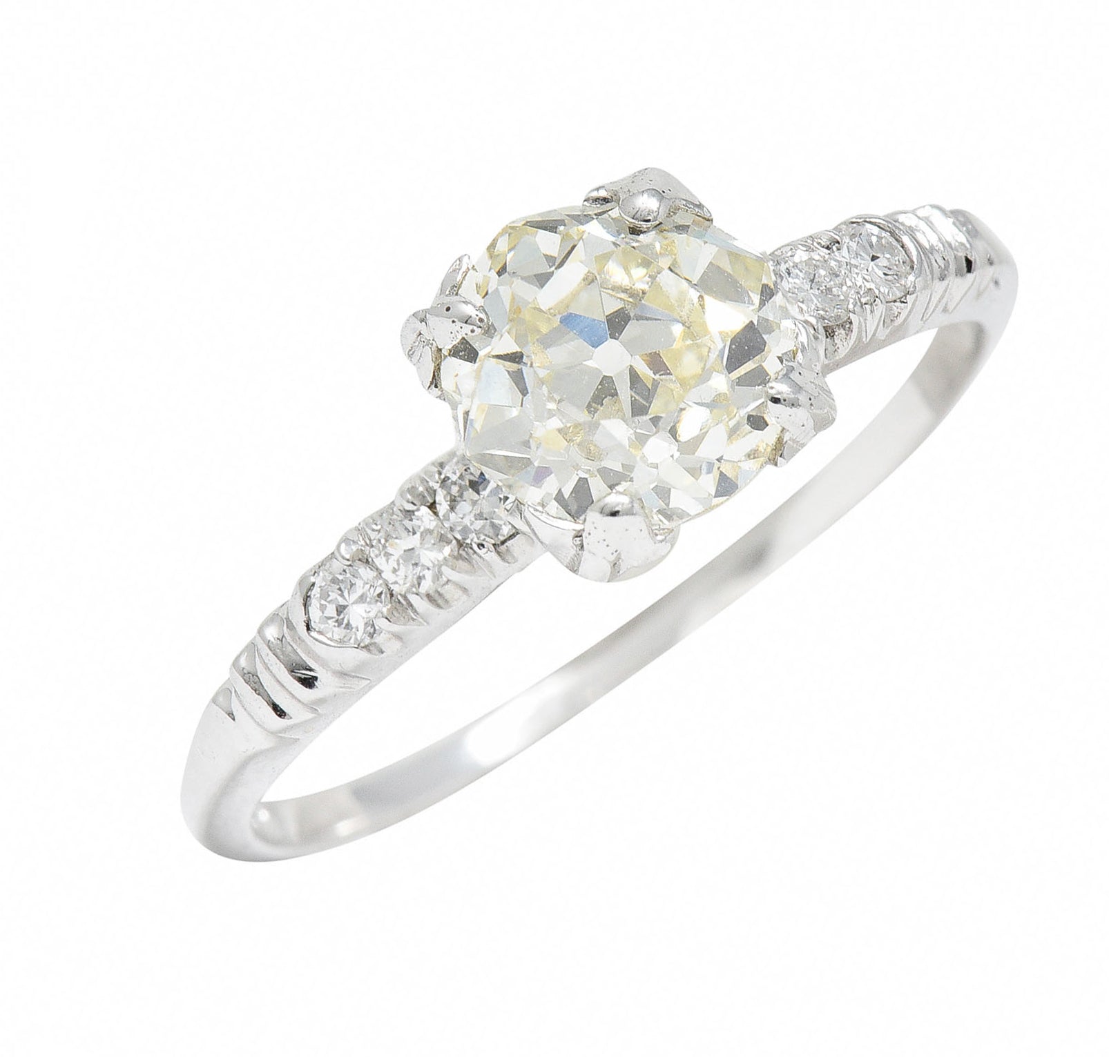 1950's Maurice Tishman 1.28 CTW Diamond Platinum Engagement RingRing - Wilson's Estate Jewelry