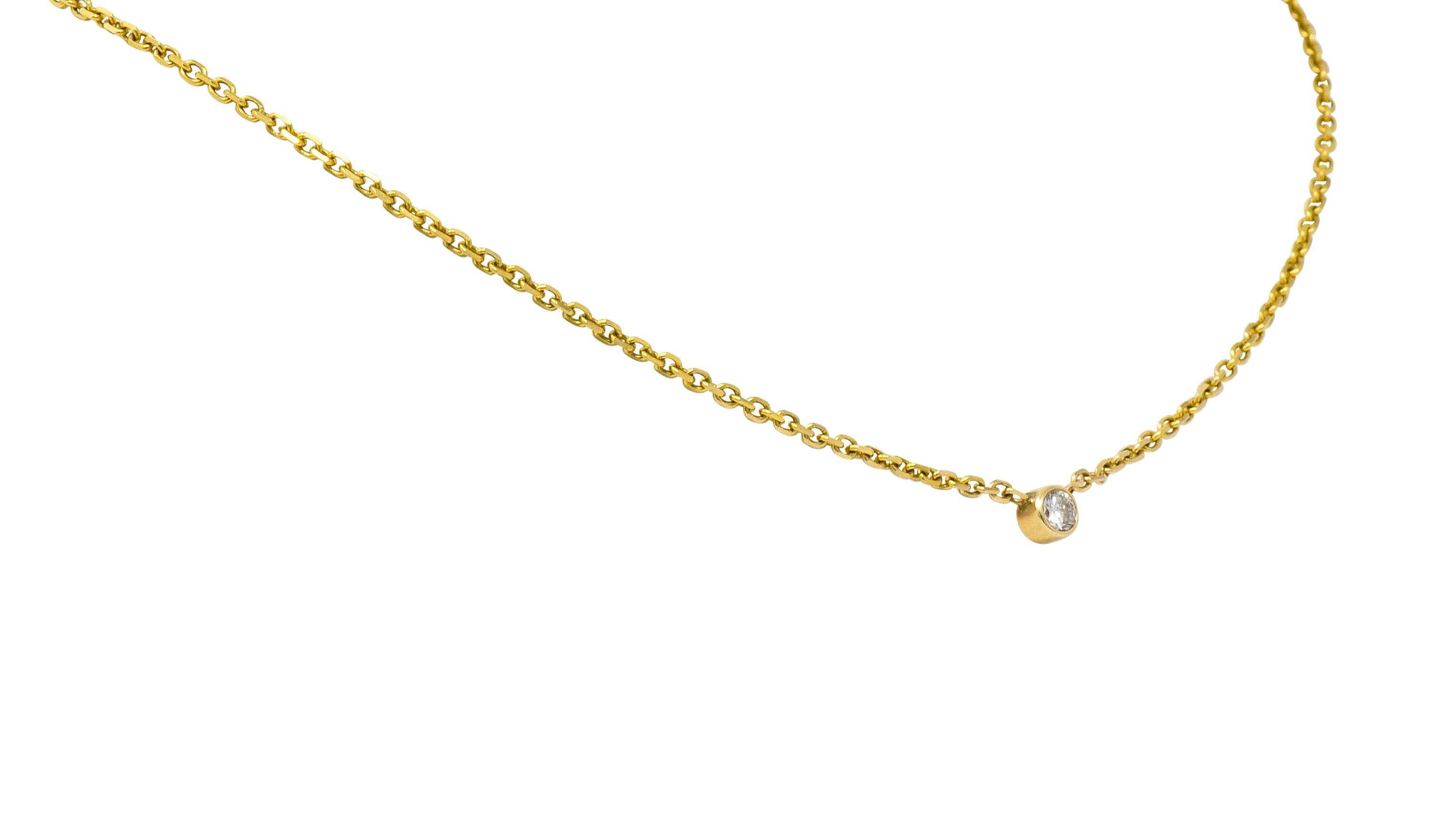 Diamond Solitaire 14 Karat Gold NecklaceNecklace - Wilson's Estate Jewelry