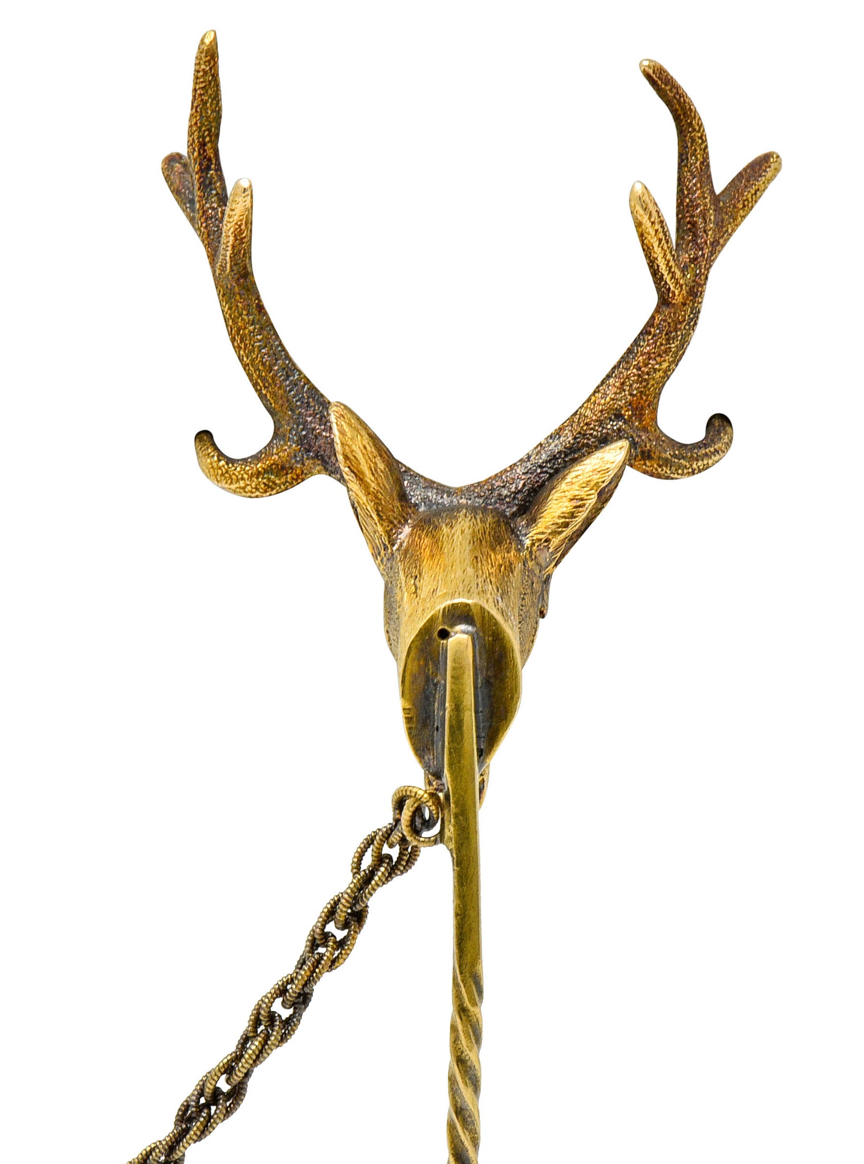 Victorian Diamond 14 Karat Gold Elk Stickpin Circa 1900 - Wilson's Estate Jewelry