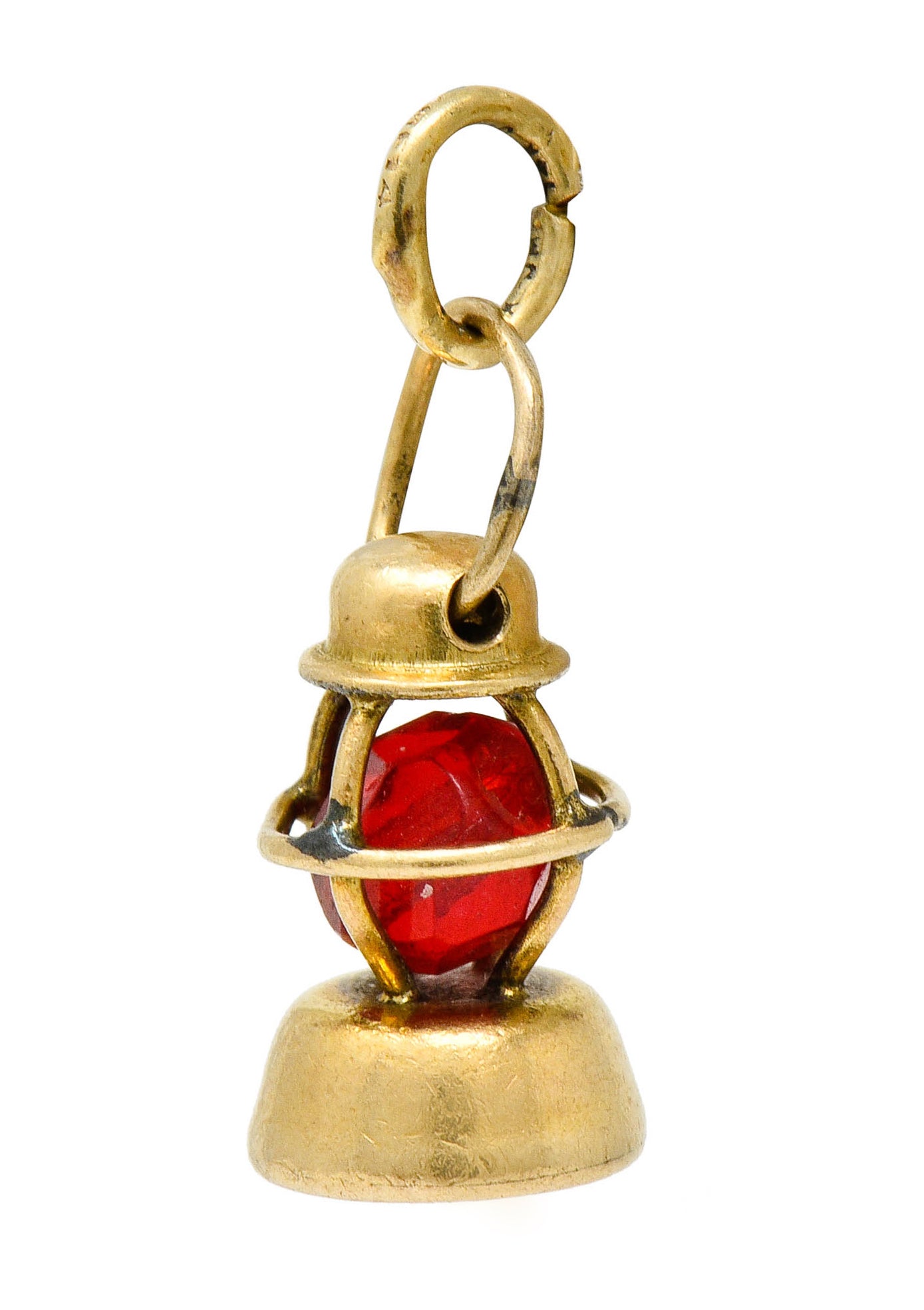 Art Deco 14 Karat Gold Nautical Lantern Charm - Wilson's Estate Jewelry