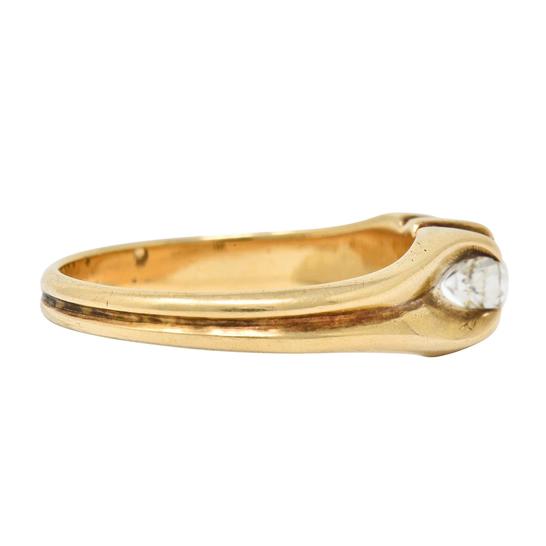 Victorian 0.35 CTW Diamond 14 Karat Gold Unisex Ring Circa 1900Ring - Wilson's Estate Jewelry