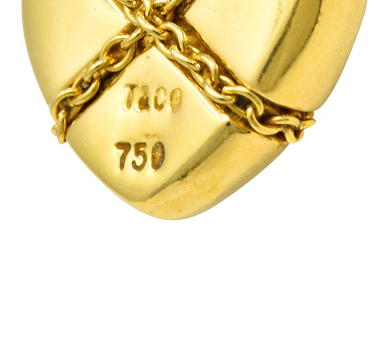 Tiffany & Co. Polished 18 Karat Gold Cross My Heart NecklaceNecklace - Wilson's Estate Jewelry