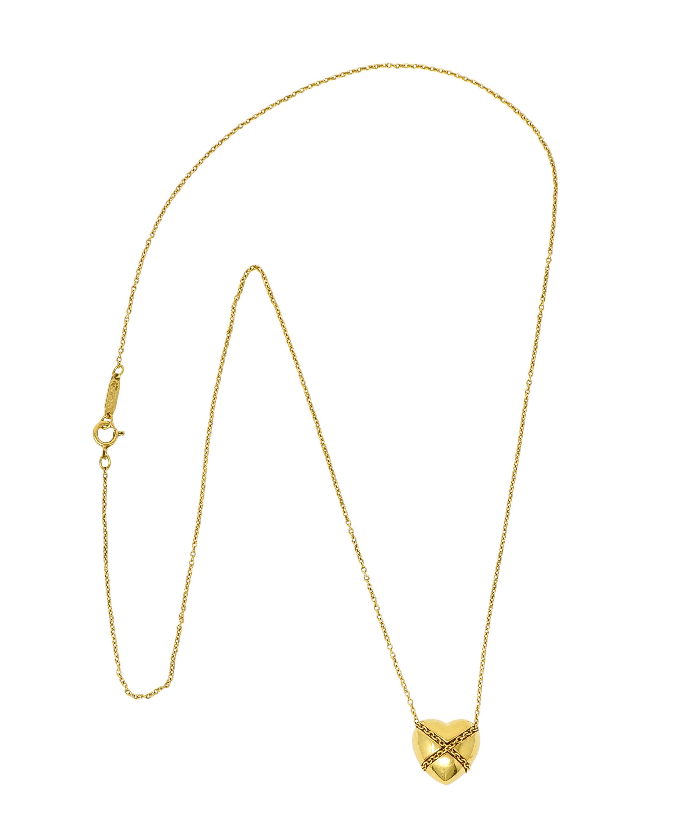 Tiffany & Co. Vintage 18 Karat Gold Cross My Heart Pendant NecklaceNecklace - Wilson's Estate Jewelry