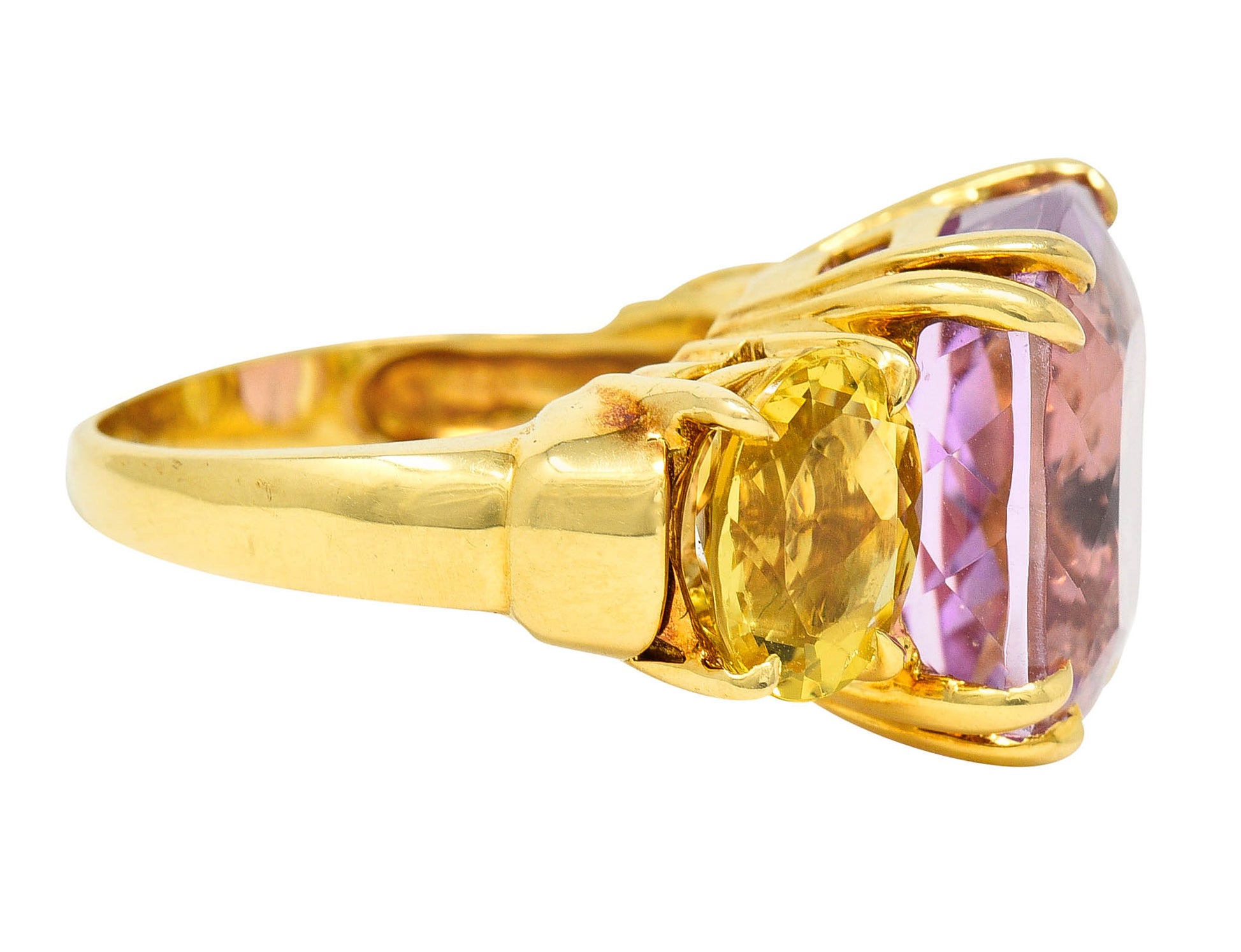 Seaman Schepps Kunzite Topaz 18 Karat Gold Cocktail RingRing - Wilson's Estate Jewelry