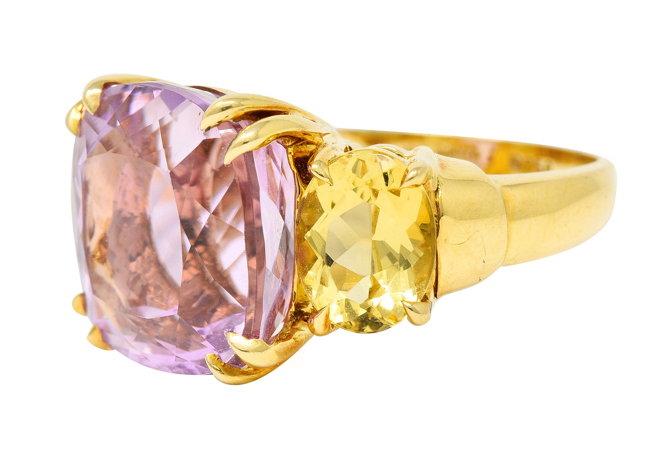 Seaman Schepps Kunzite Topaz 18 Karat Gold Cocktail RingRing - Wilson's Estate Jewelry