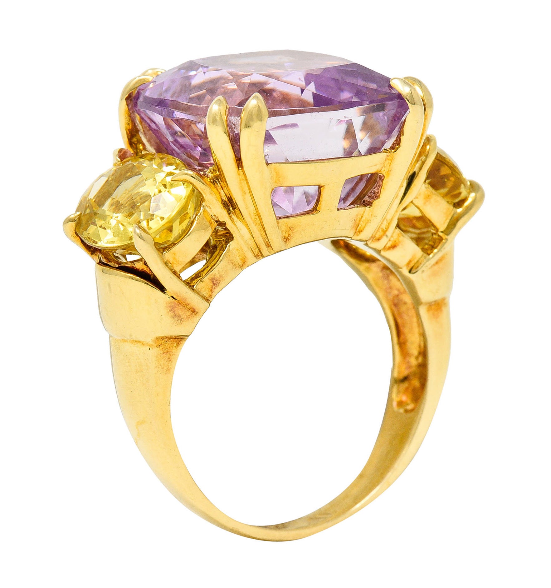 Seaman Schepps Kunzite Topaz 18 Karat Gold Cocktail RingRing - Wilson's Estate Jewelry